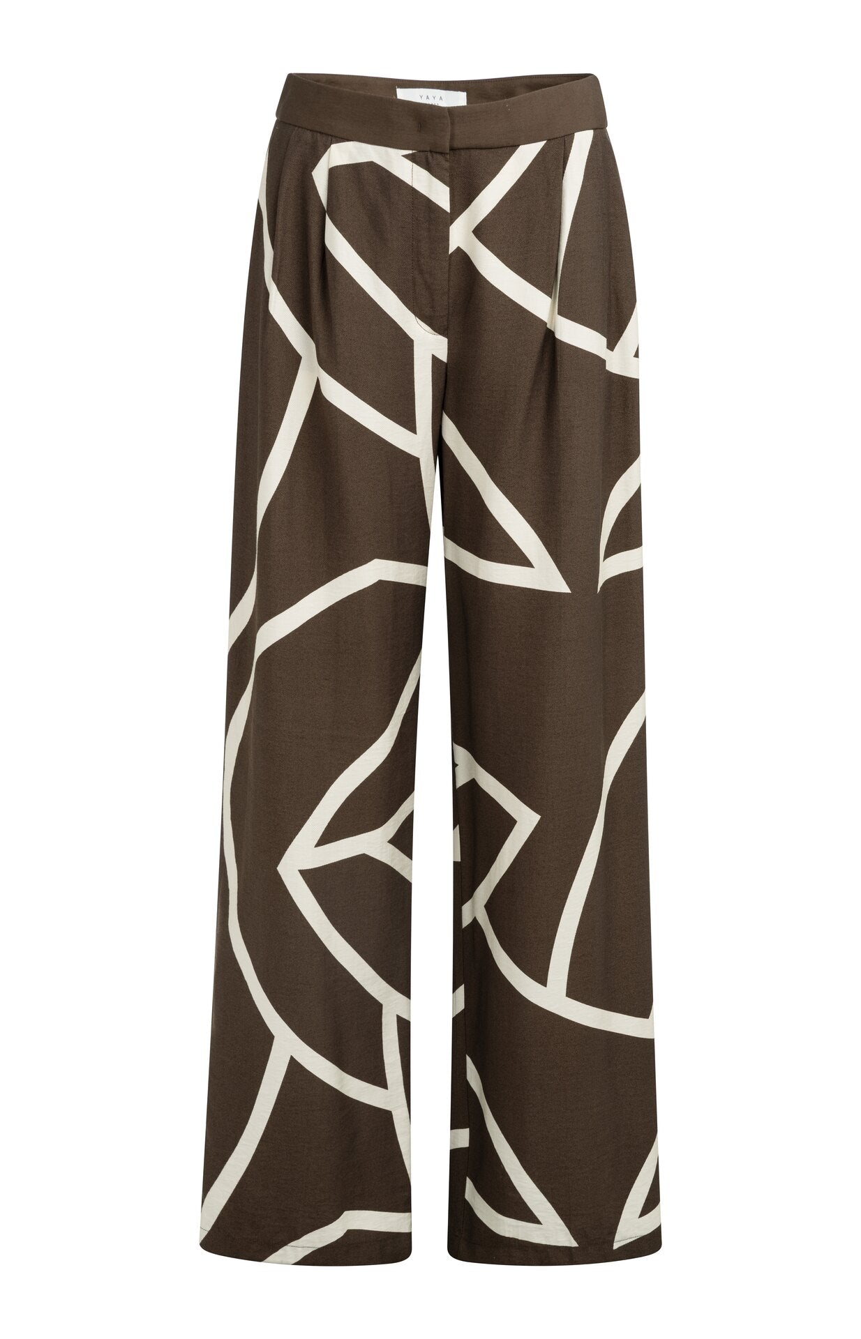 Moderner Allover-Print: Die Wide Leg Hose