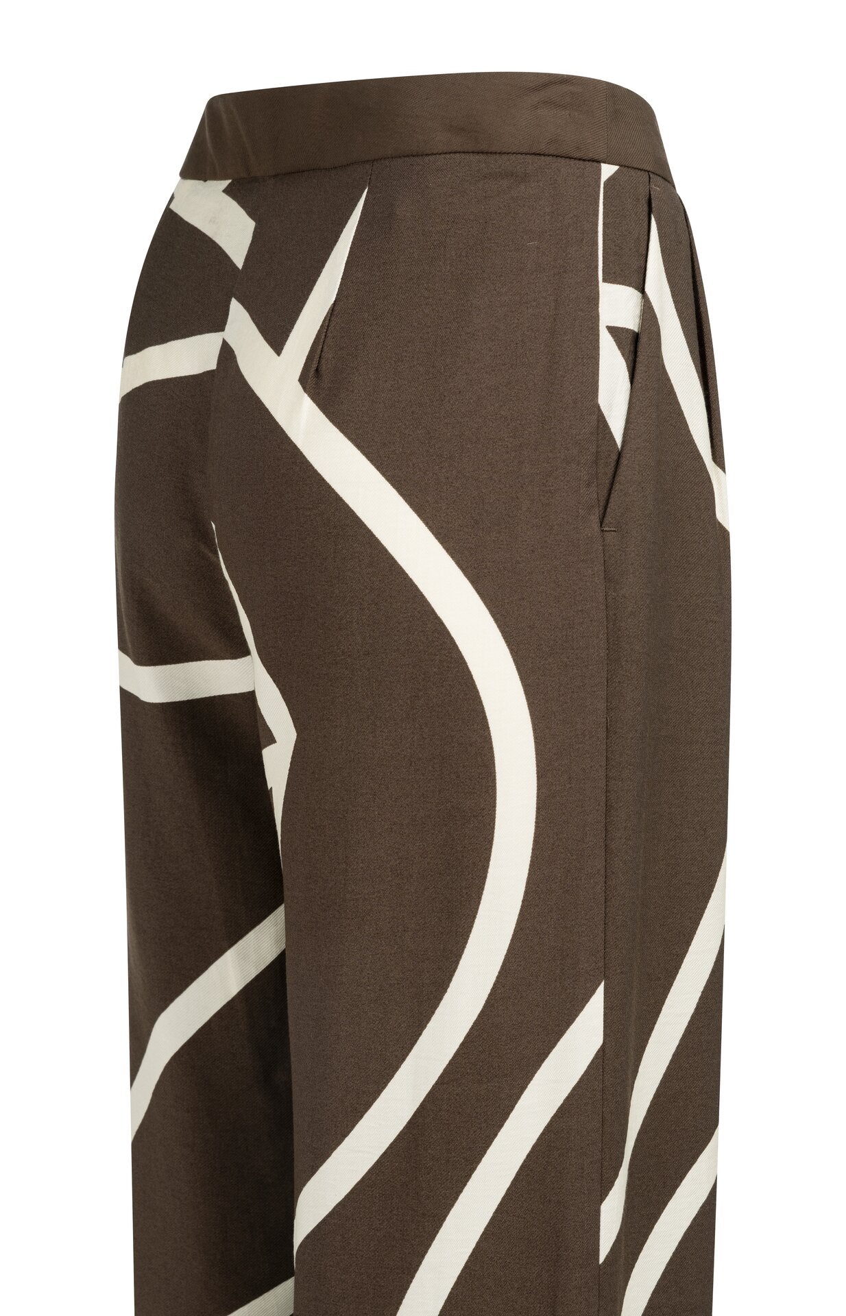 Moderner Allover-Print: Die Wide Leg Hose