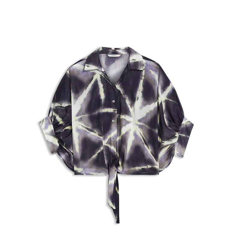 Deine transparente Oversized-Bluse mit Knoten-Detail