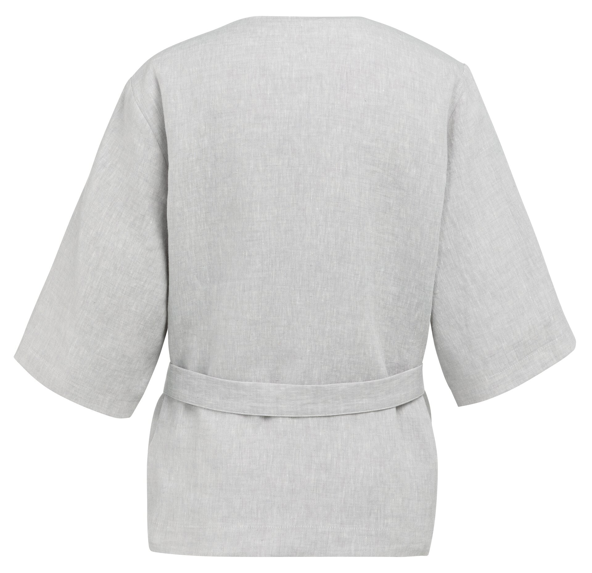 Die luftige Wickeljacke aus reinem Leinen