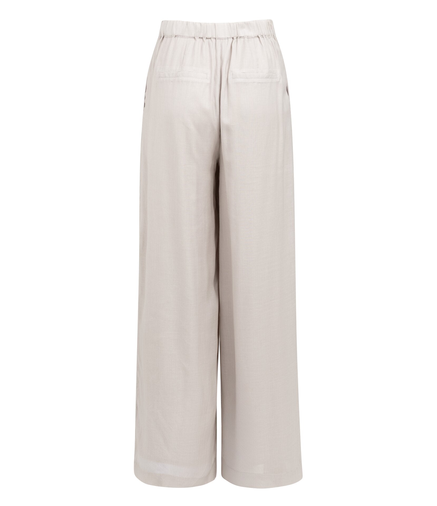 Die fließende Wide-Leg-Hose in Braun und Hellgrau
