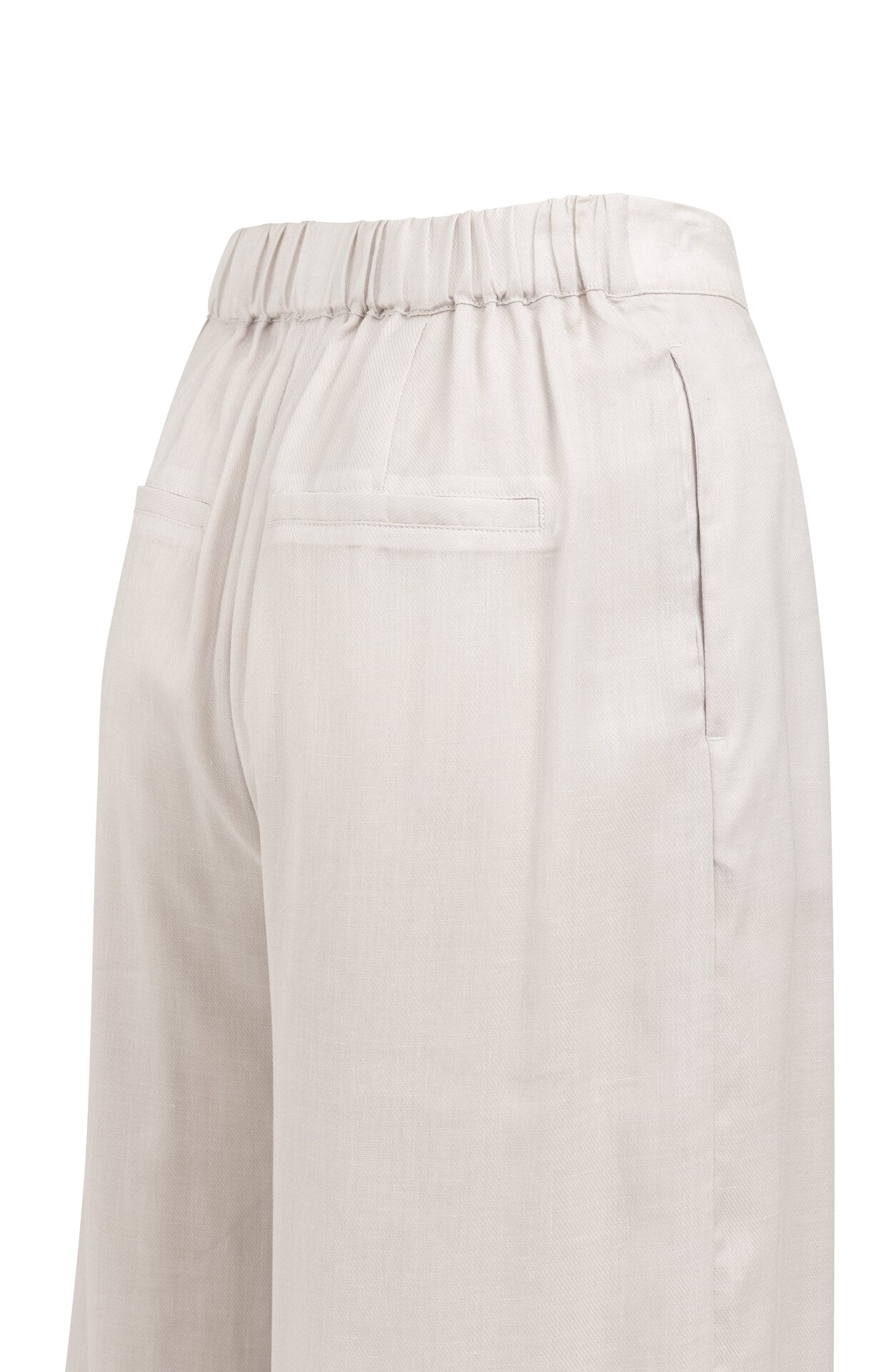 Die fließende Wide-Leg-Hose in Braun und Hellgrau