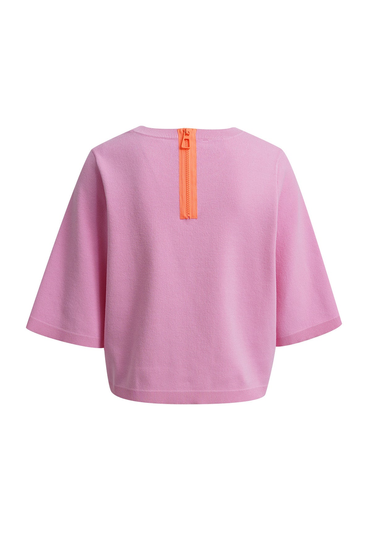 Kurzarm-Feinstrickpullover in Candy-Pink – Ein frischer Farbtupfer mit Wow-Effekt