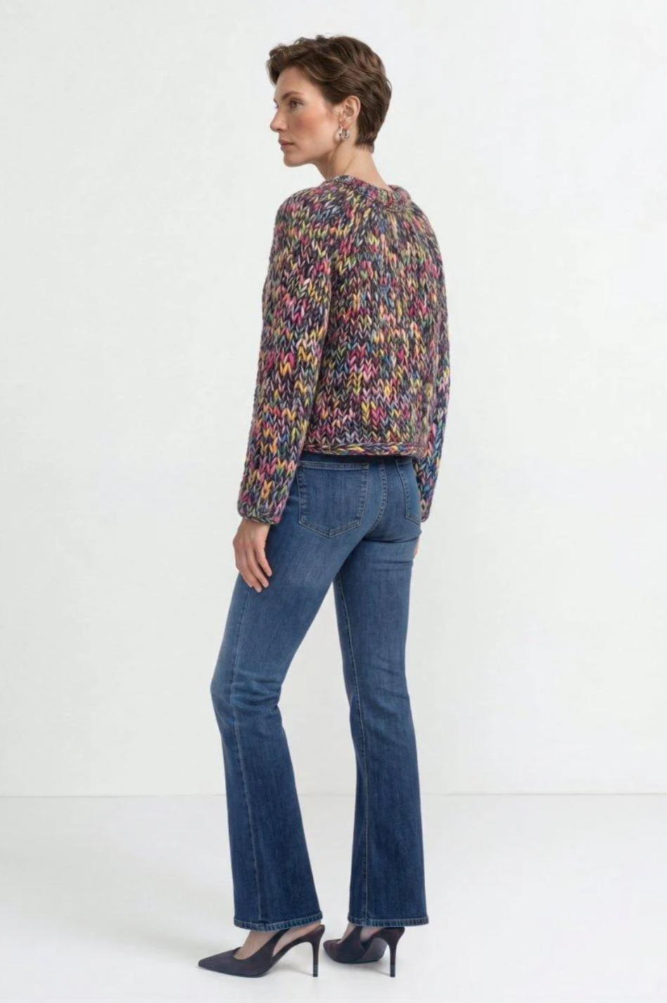 Farbenfroher Strickpullover