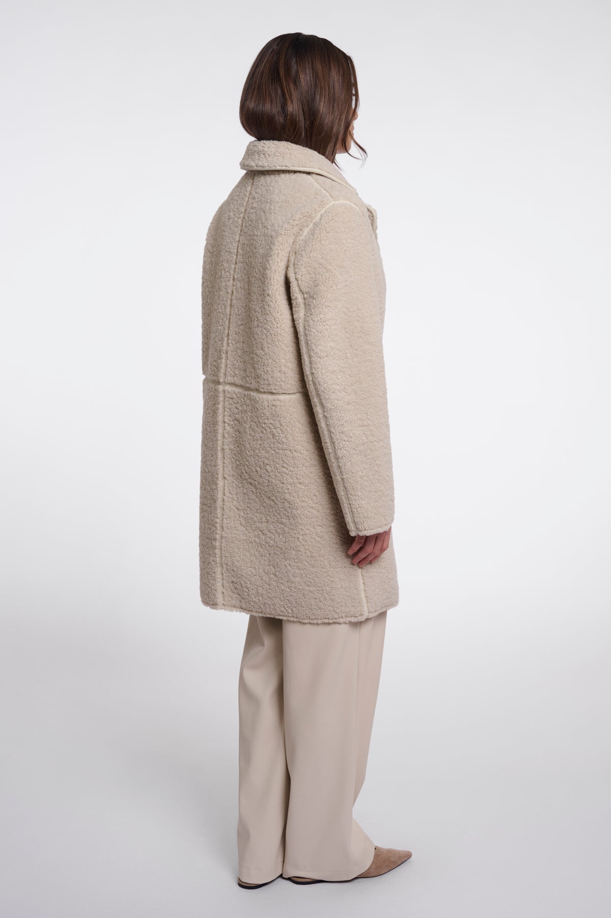 Wendemantel Juna in Bouclé- und Velours-Optik