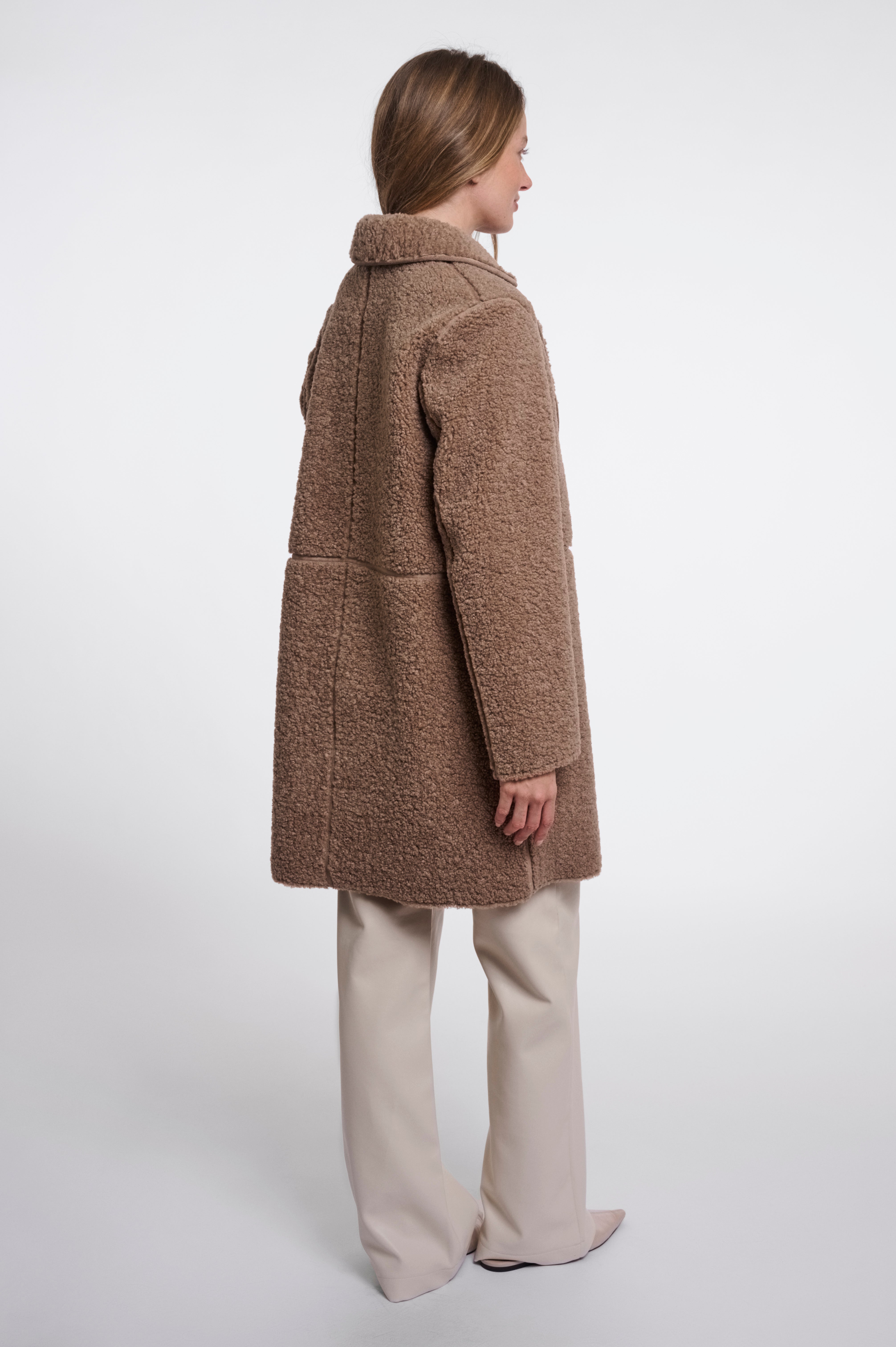 Wendemantel Juna in Bouclé- und Velours-Optik