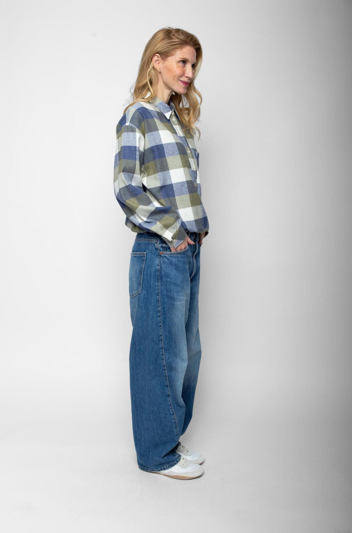 Die verkürzte Flanell-Bluse im Statement-Karo