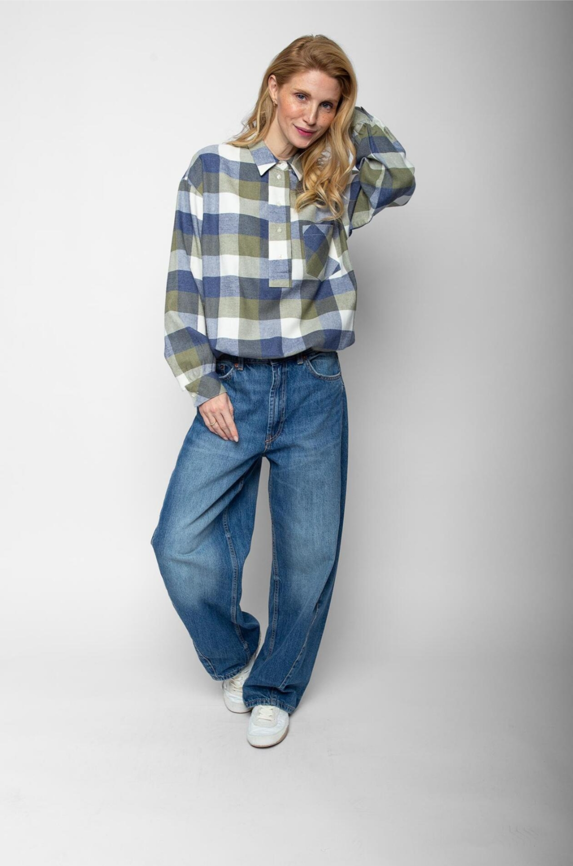 Die verkürzte Flanell-Bluse im Statement-Karo