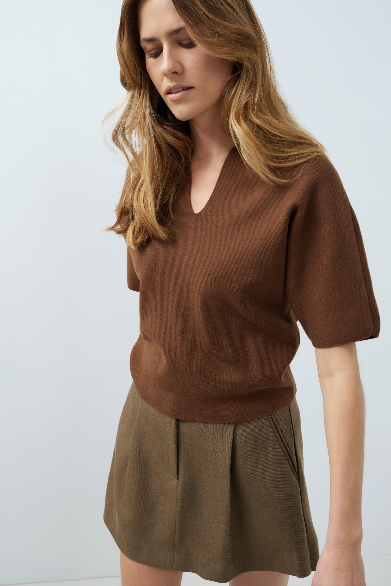 Klassischer Mini-Skort mit eleganten Bundfalten