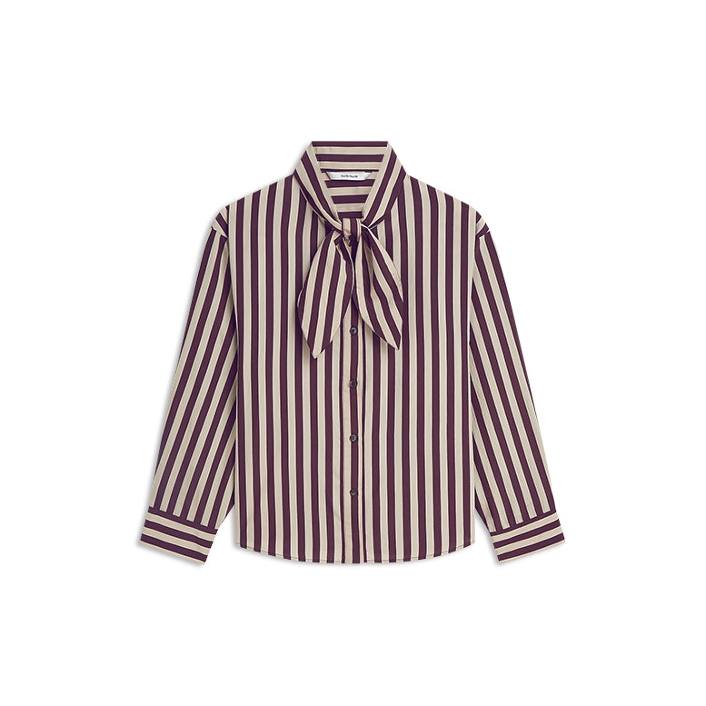 Schluppenbluse mit elegante Streifen