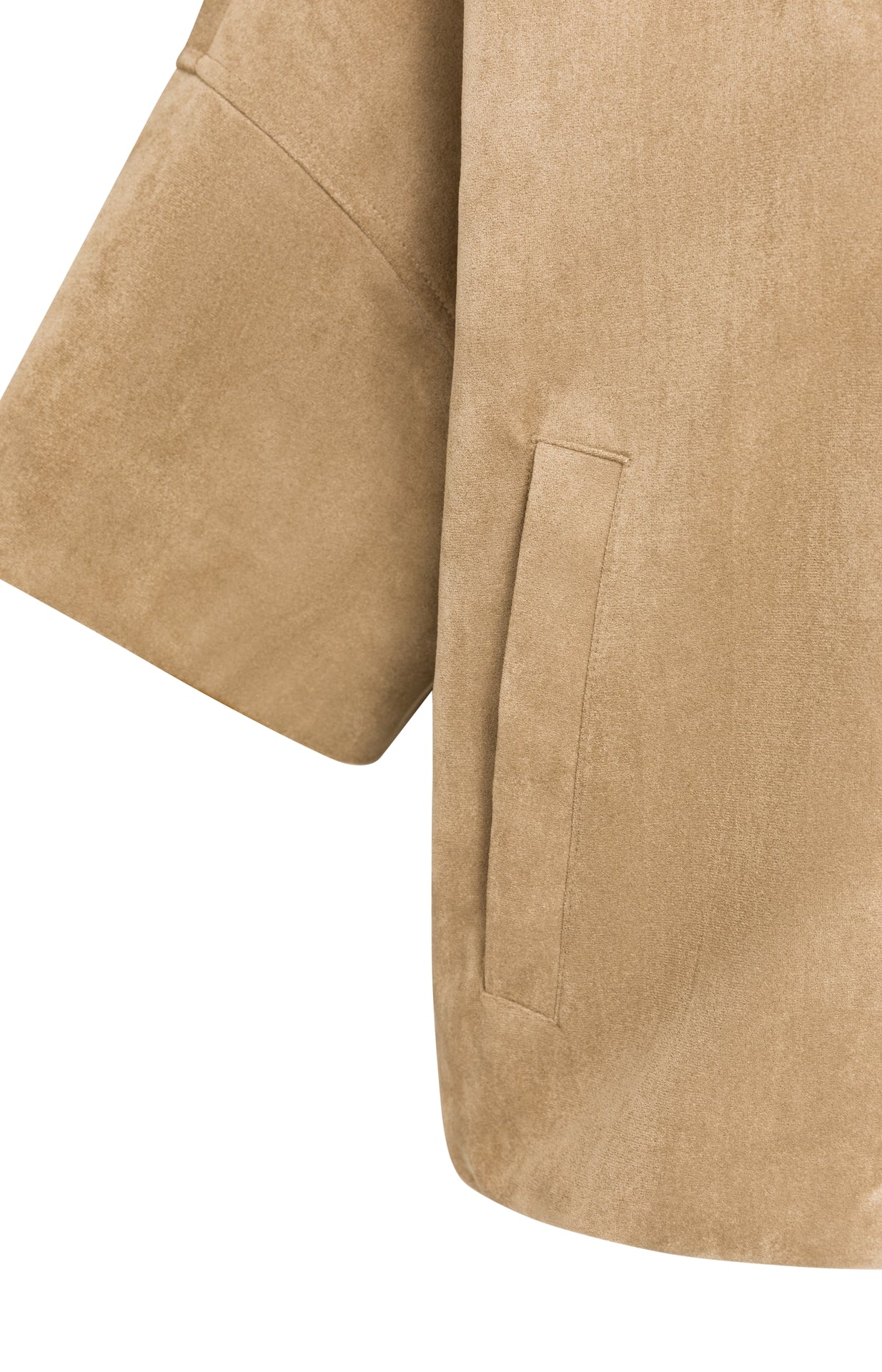 Die kurze Oversized-Jacke in edler Velours-Optik