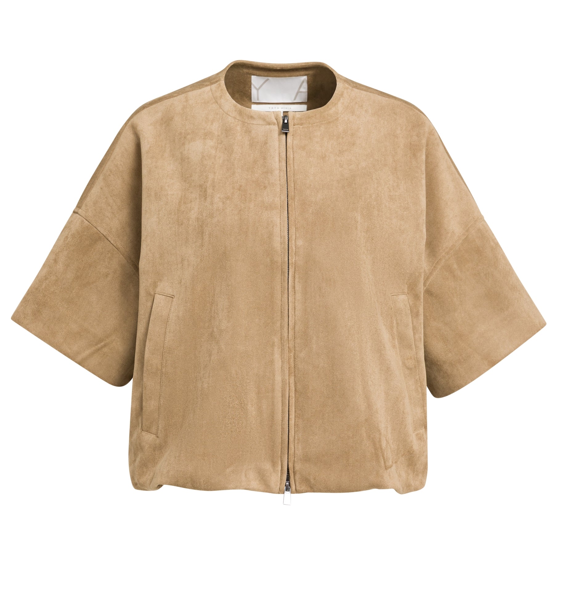 Die kurze Oversized-Jacke in edler Velours-Optik