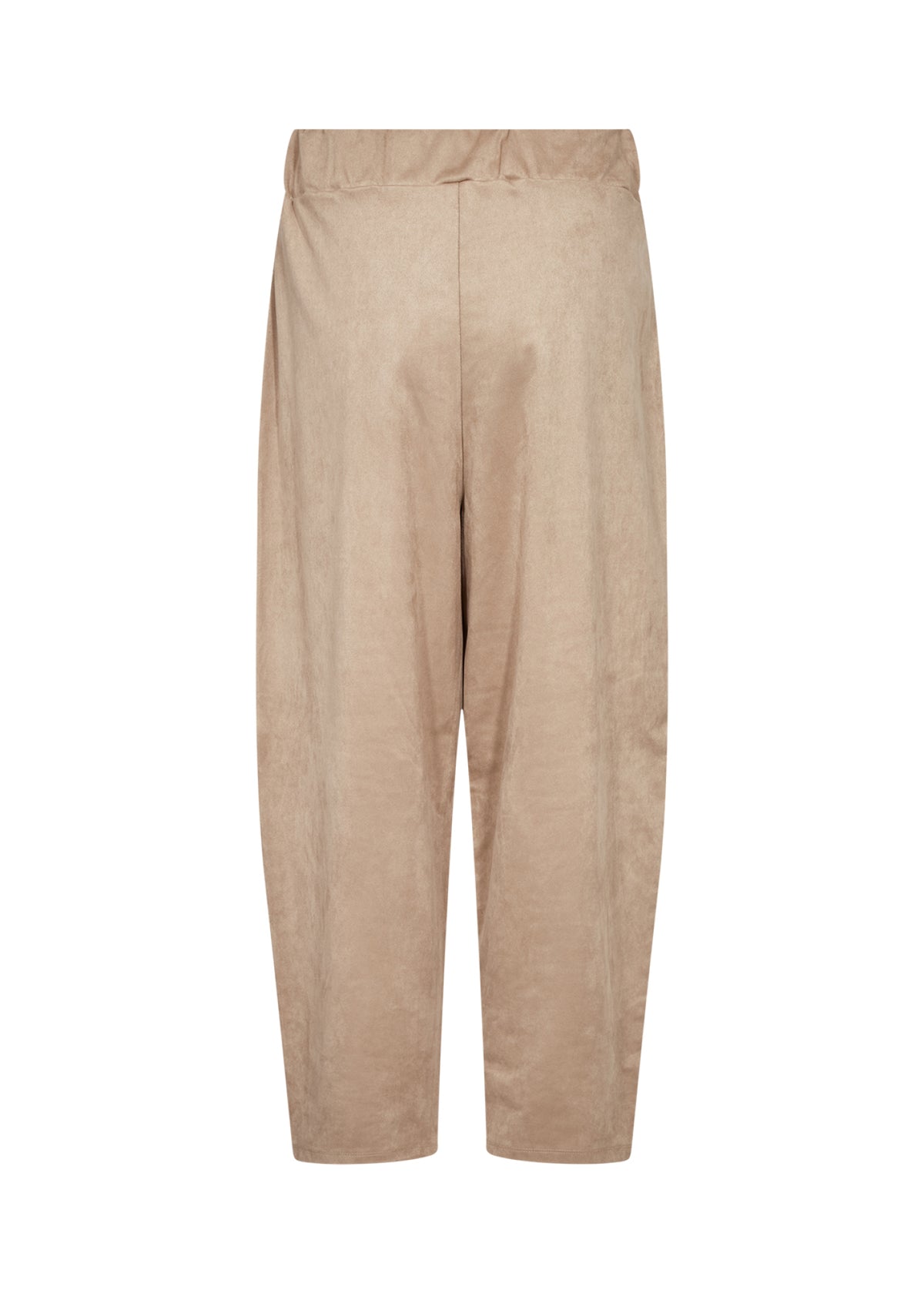 Die hochtaillierte Hose in Veloursleder-Optik