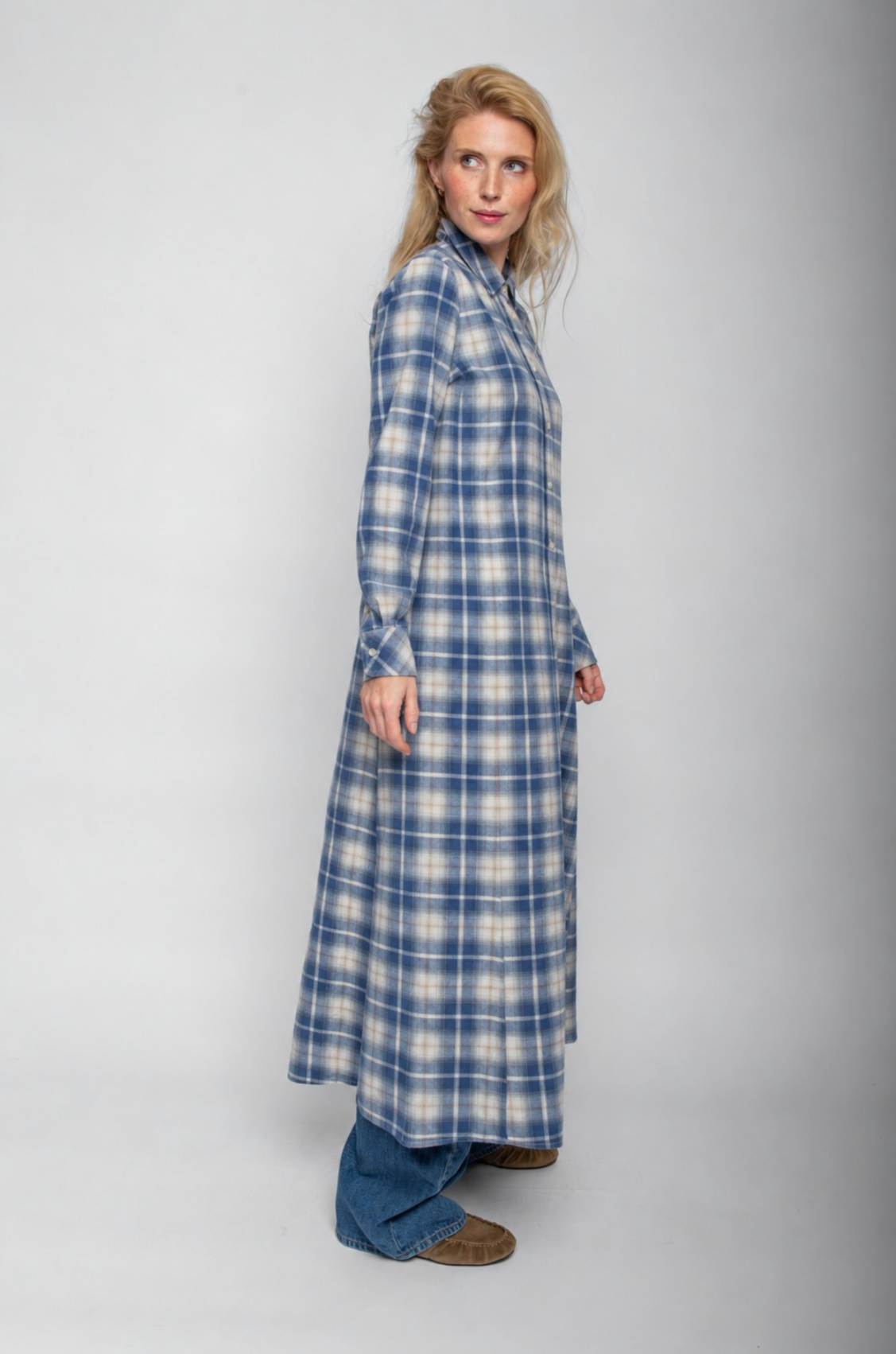 Das Flanell-Blusenkleid