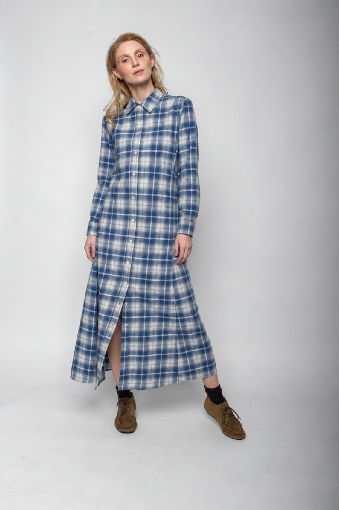 Das Flanell-Blusenkleid