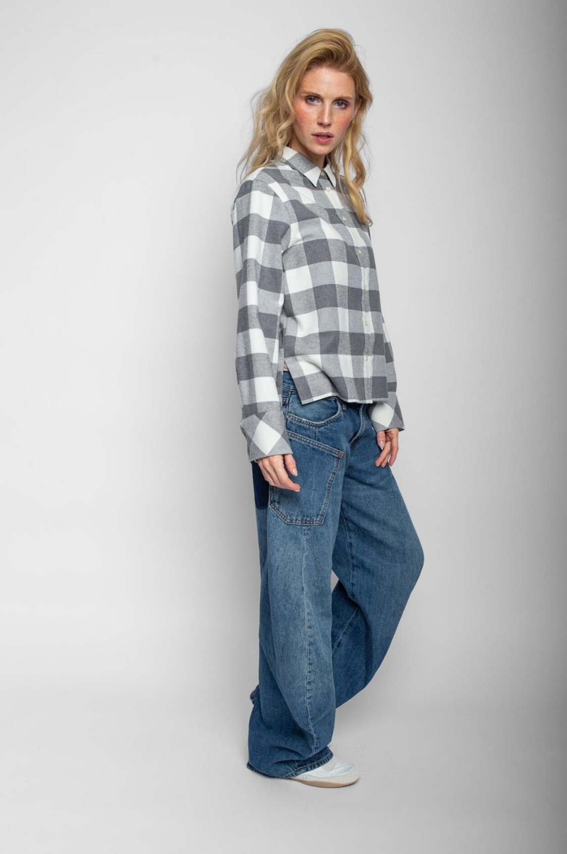 Die Flanell-Hemdbluse