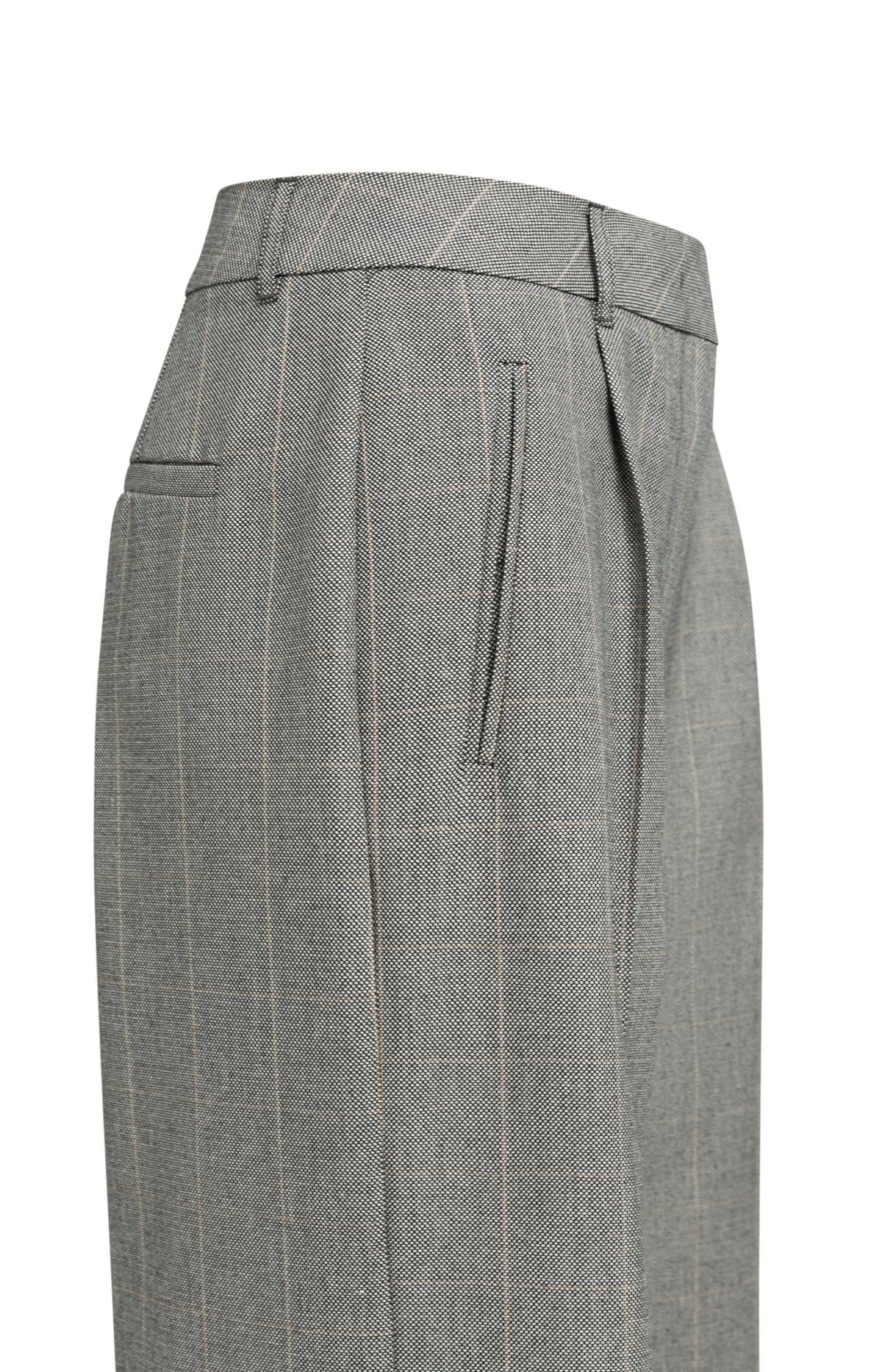 Die karierte Wide-Leg-Hose