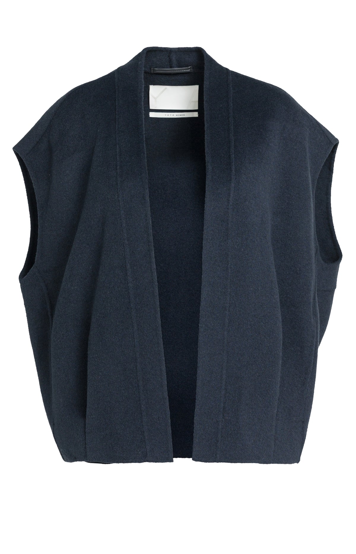 Die Oversize-Weste aus Wollmischung
