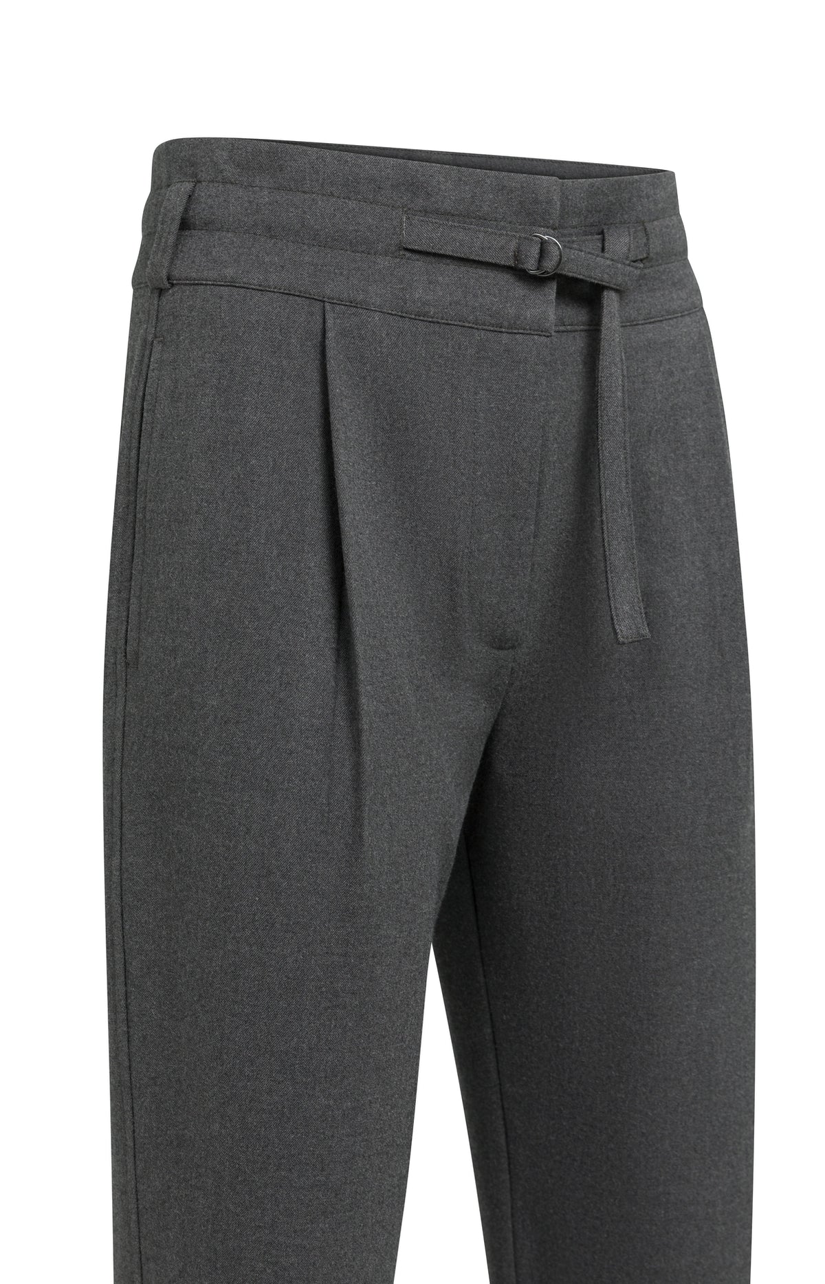 Die weich gewebte Bundfaltenhose