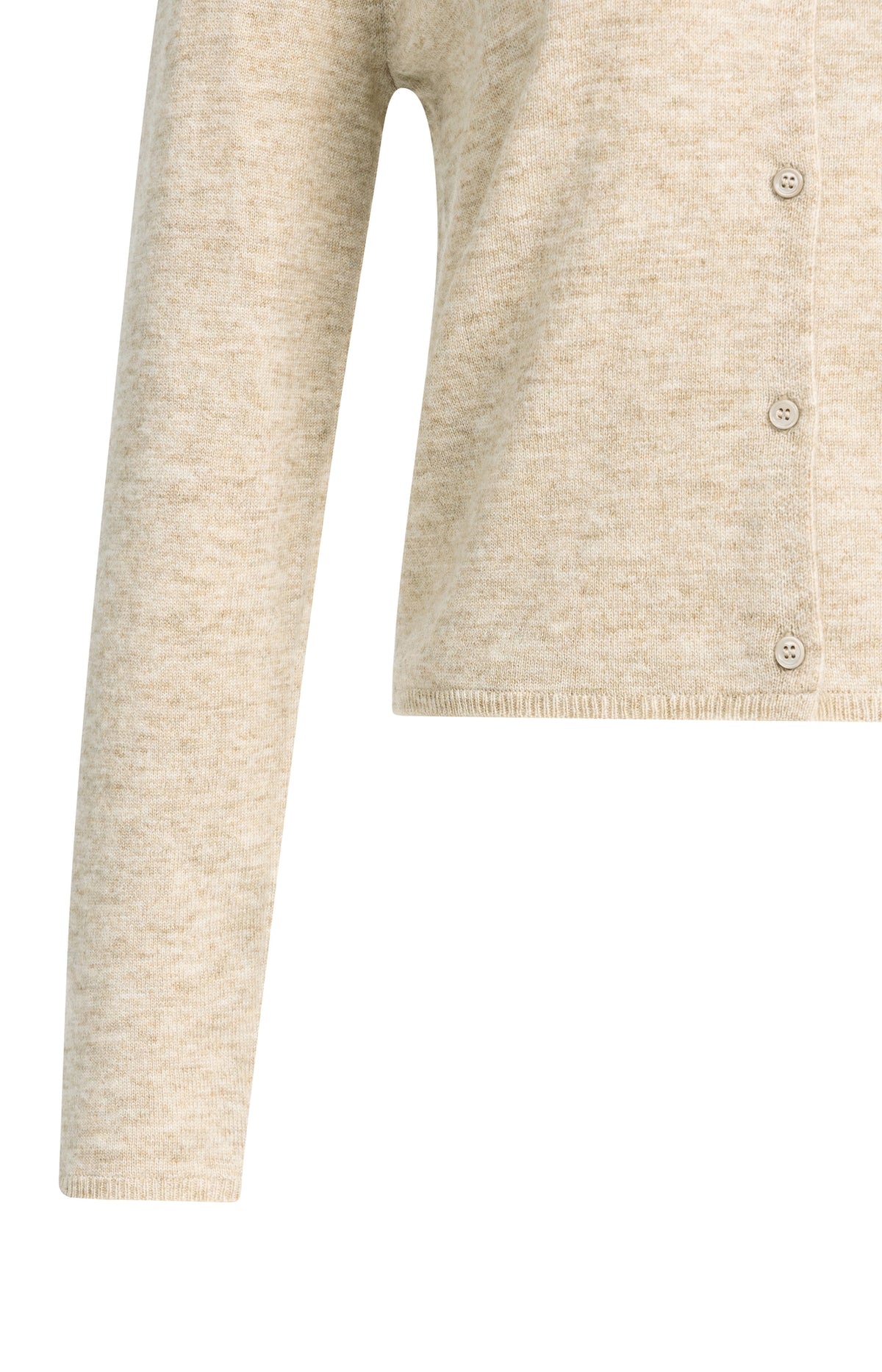 Der feingestrickte Rundhals-Cardigan
