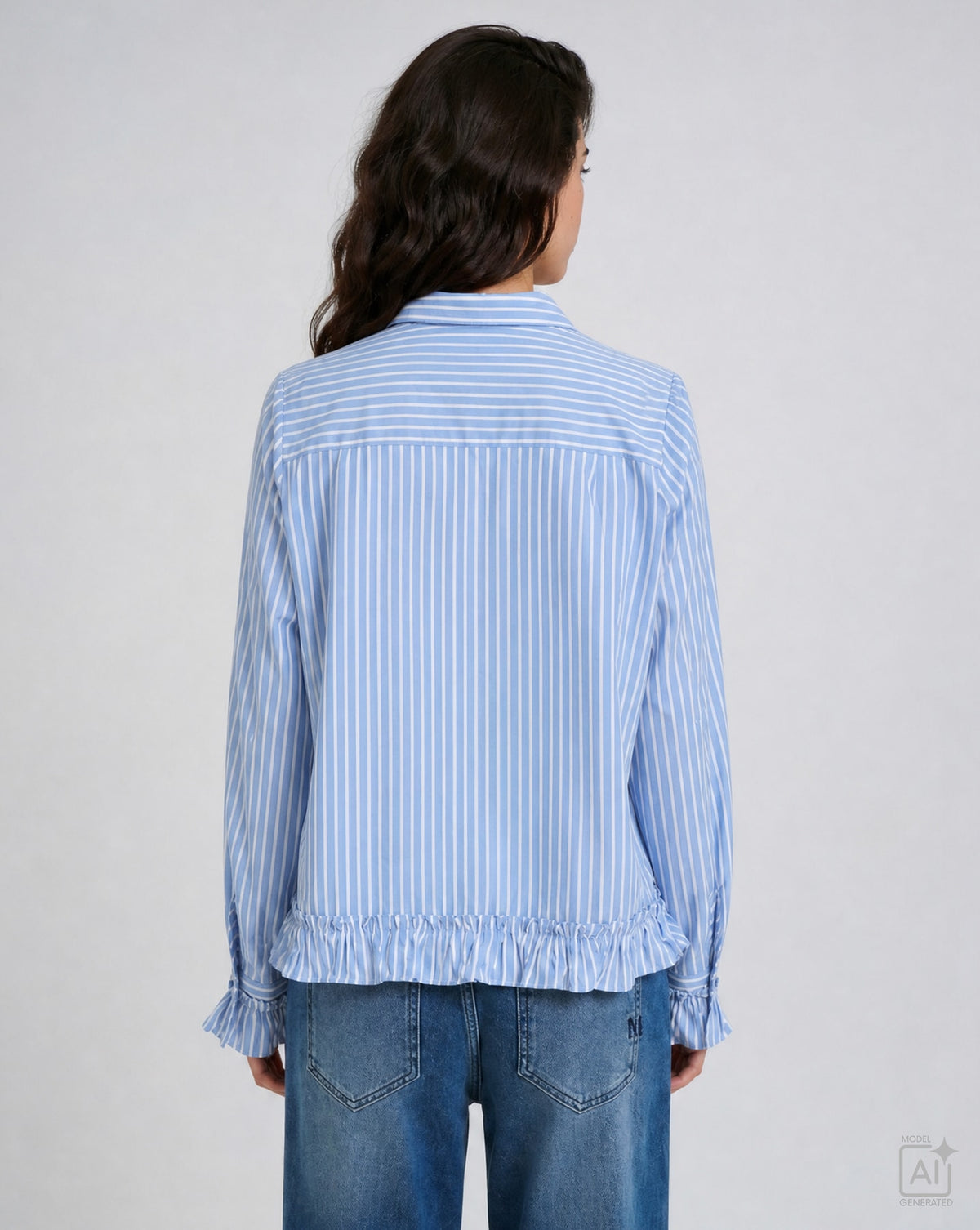 Die Hemdbluse mit Volants