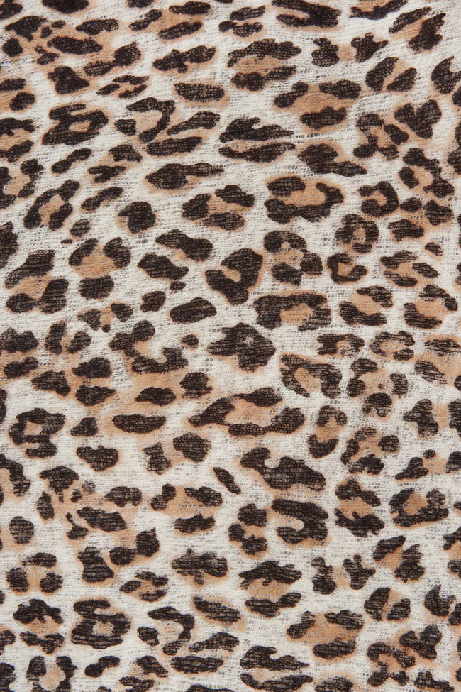 Cashmere Schal Leo Beige-Schoko