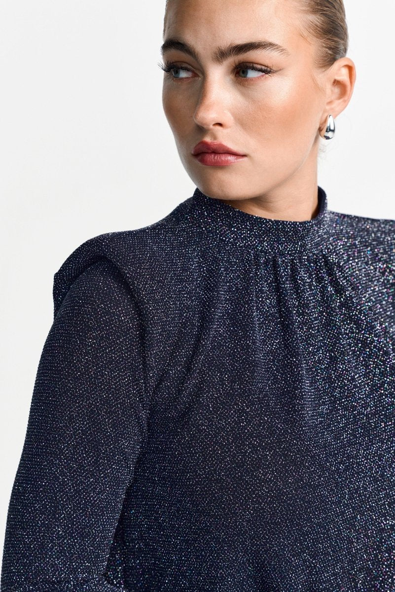 Elegantes Etuikleid mit Glitzer-Details