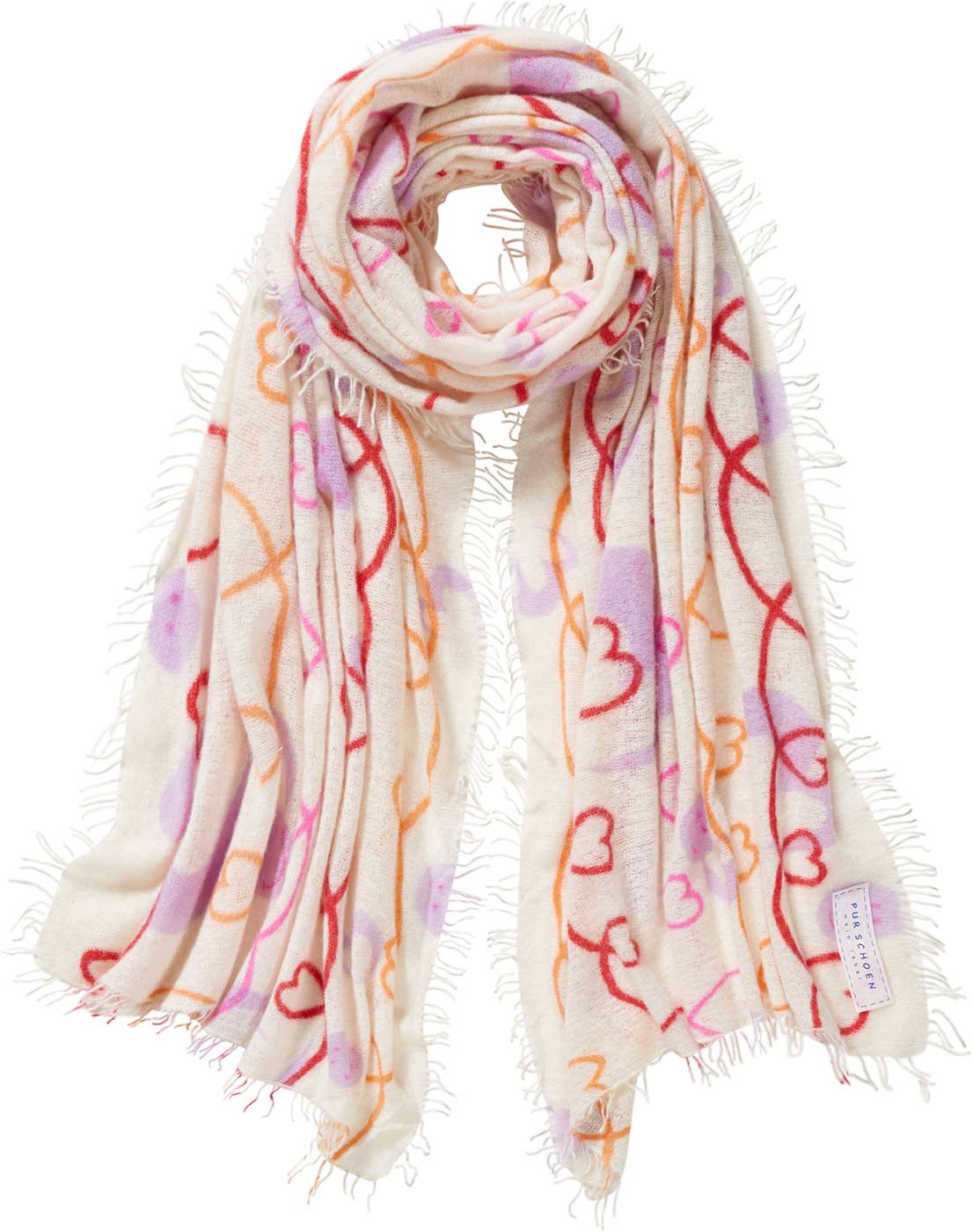 Cashmere Schal Herz & Smiley