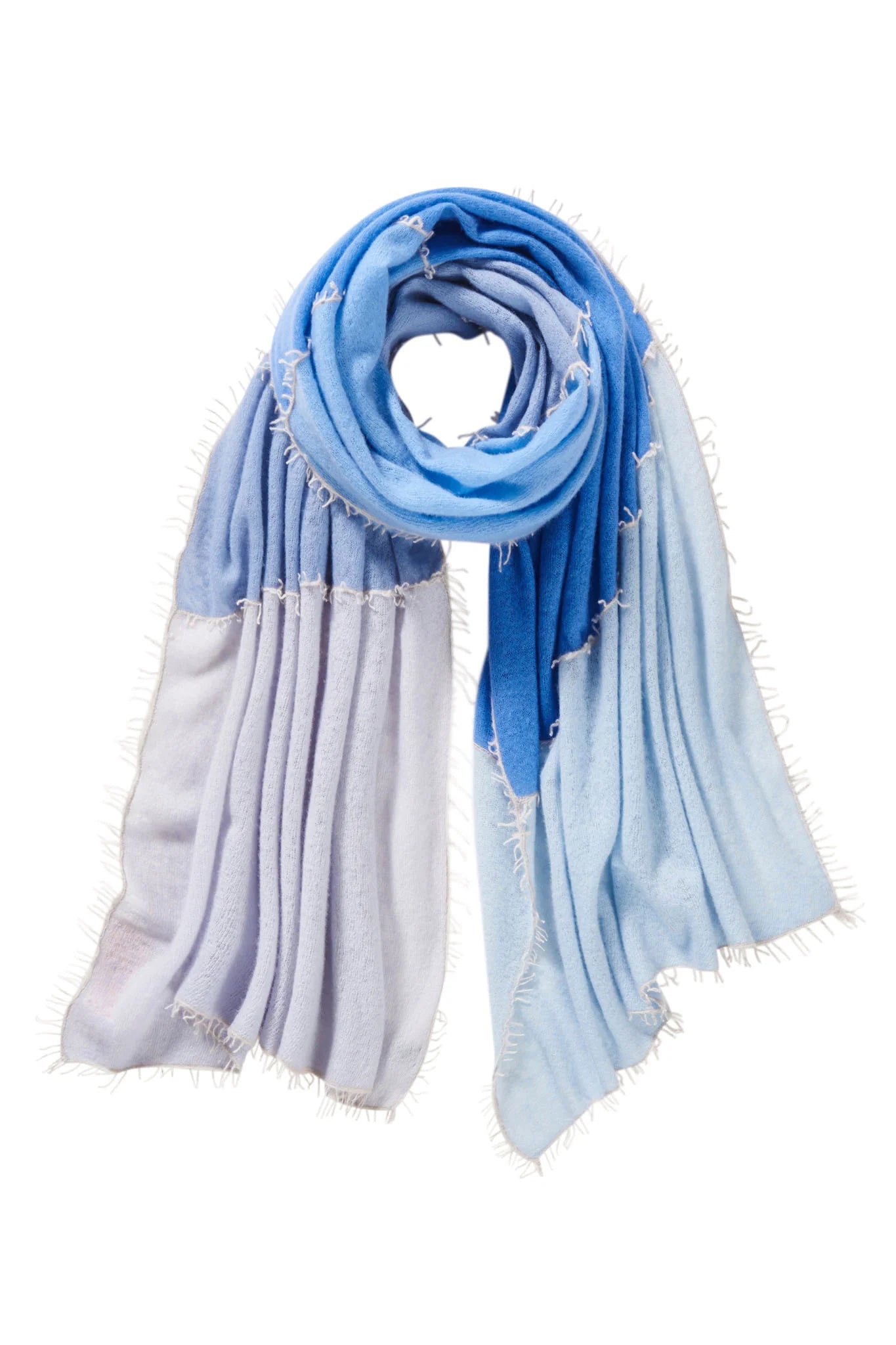 Cashmere Schal Miss Patch Puder Blau