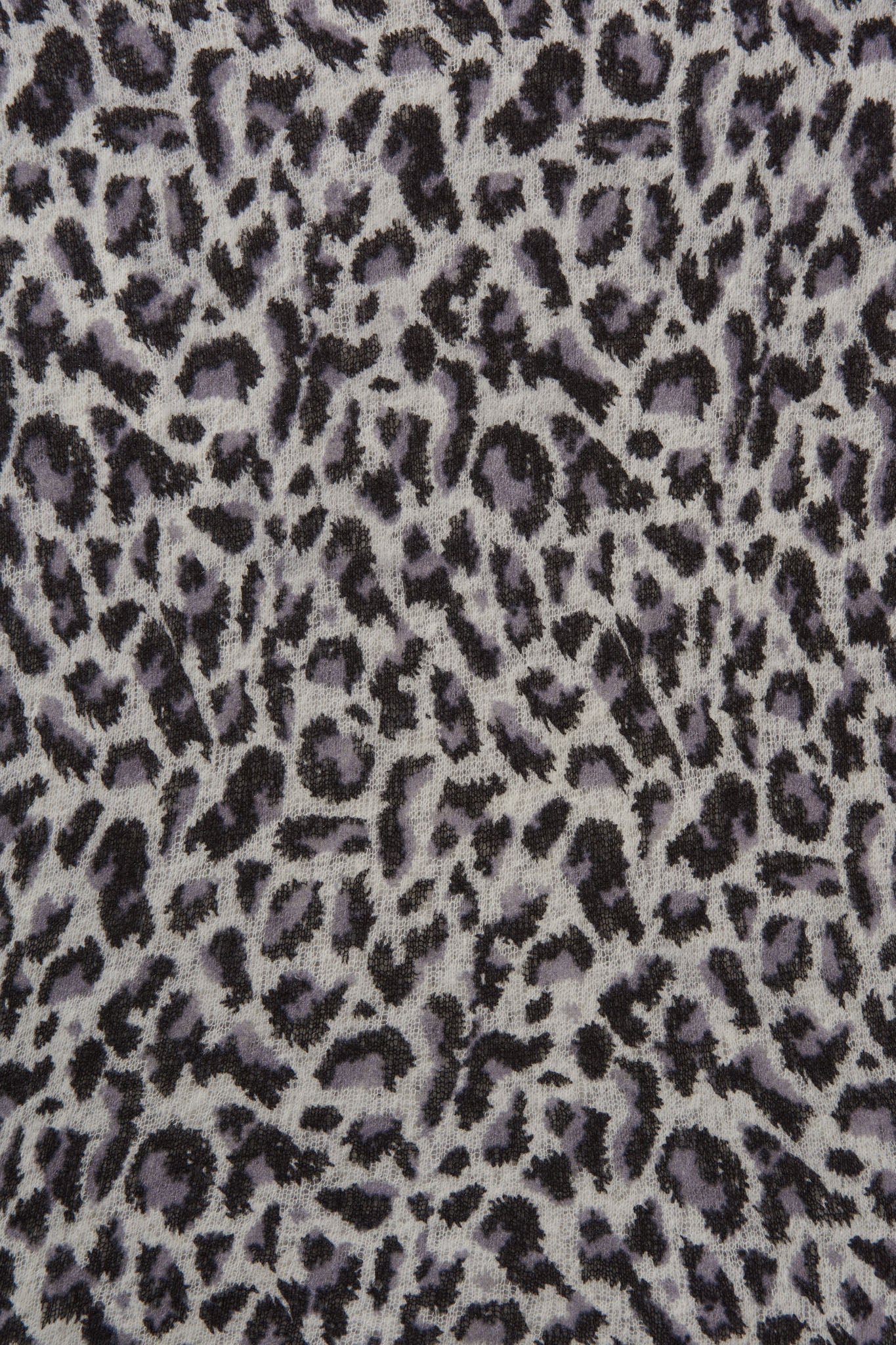 Cashmere Schal Leo Black-Grey