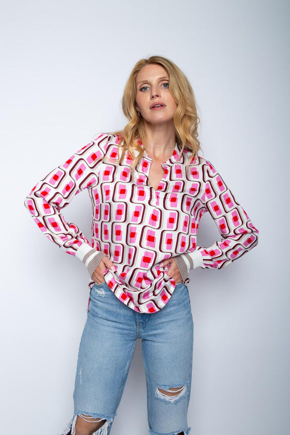 Shirtbluse mit Retro-Look -Emily van den Bergh