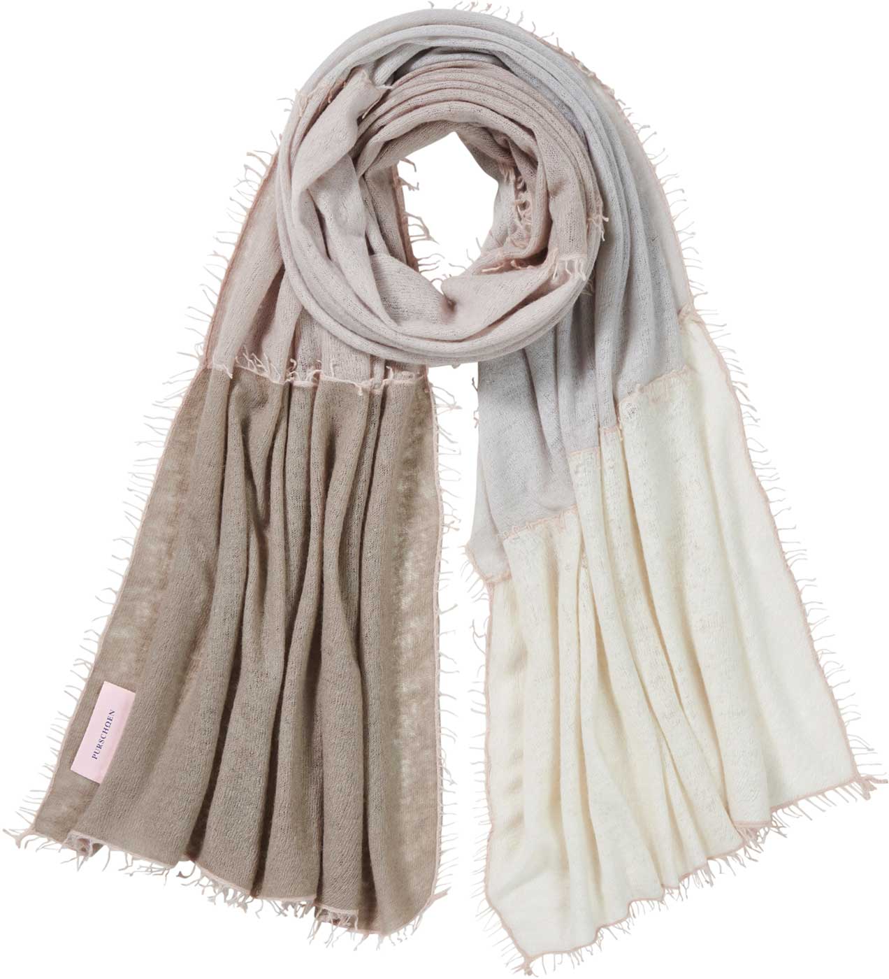 Cashmere Schal Miss Patch Kiesel