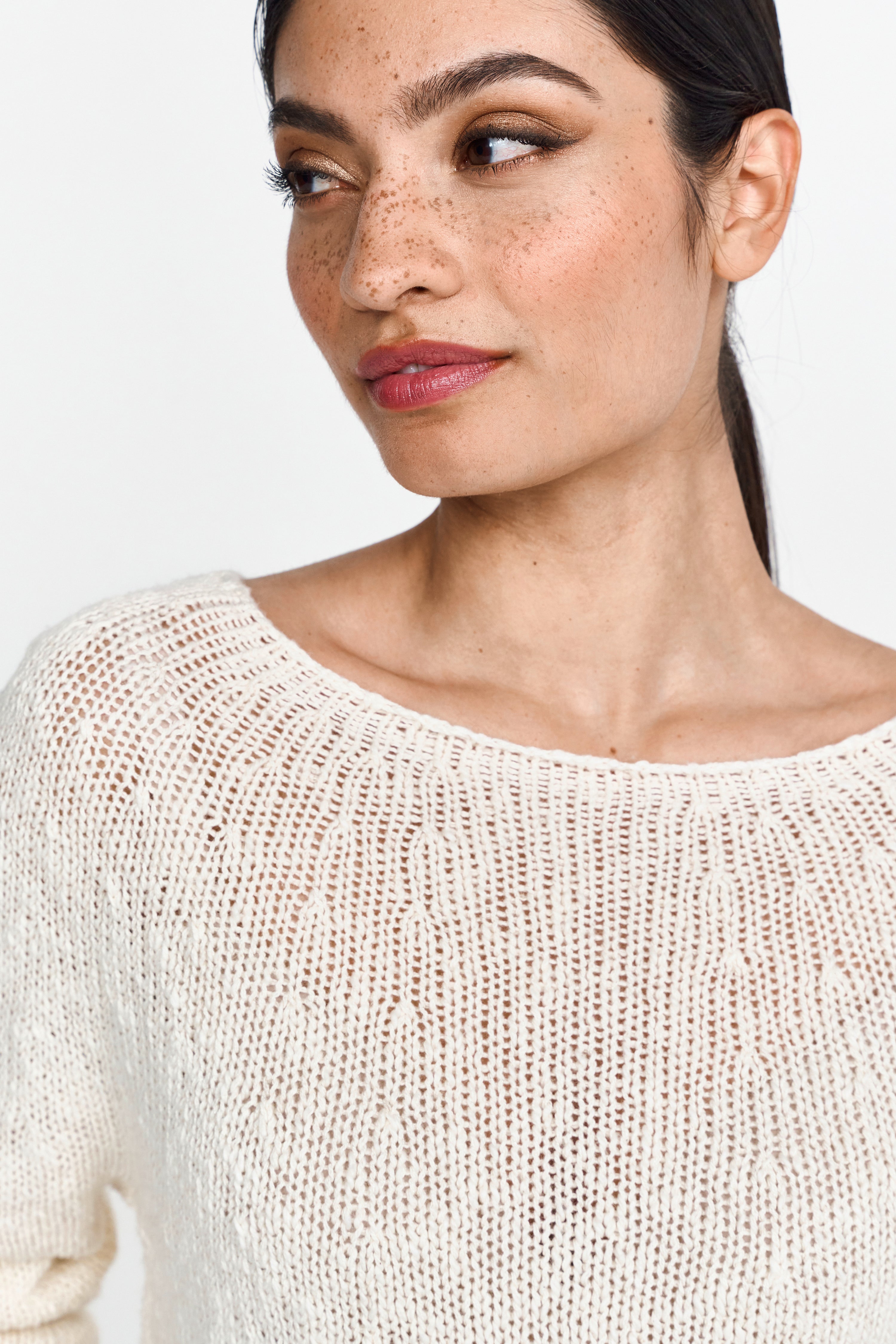 Strickpullover mit Rundhalsausschnitt