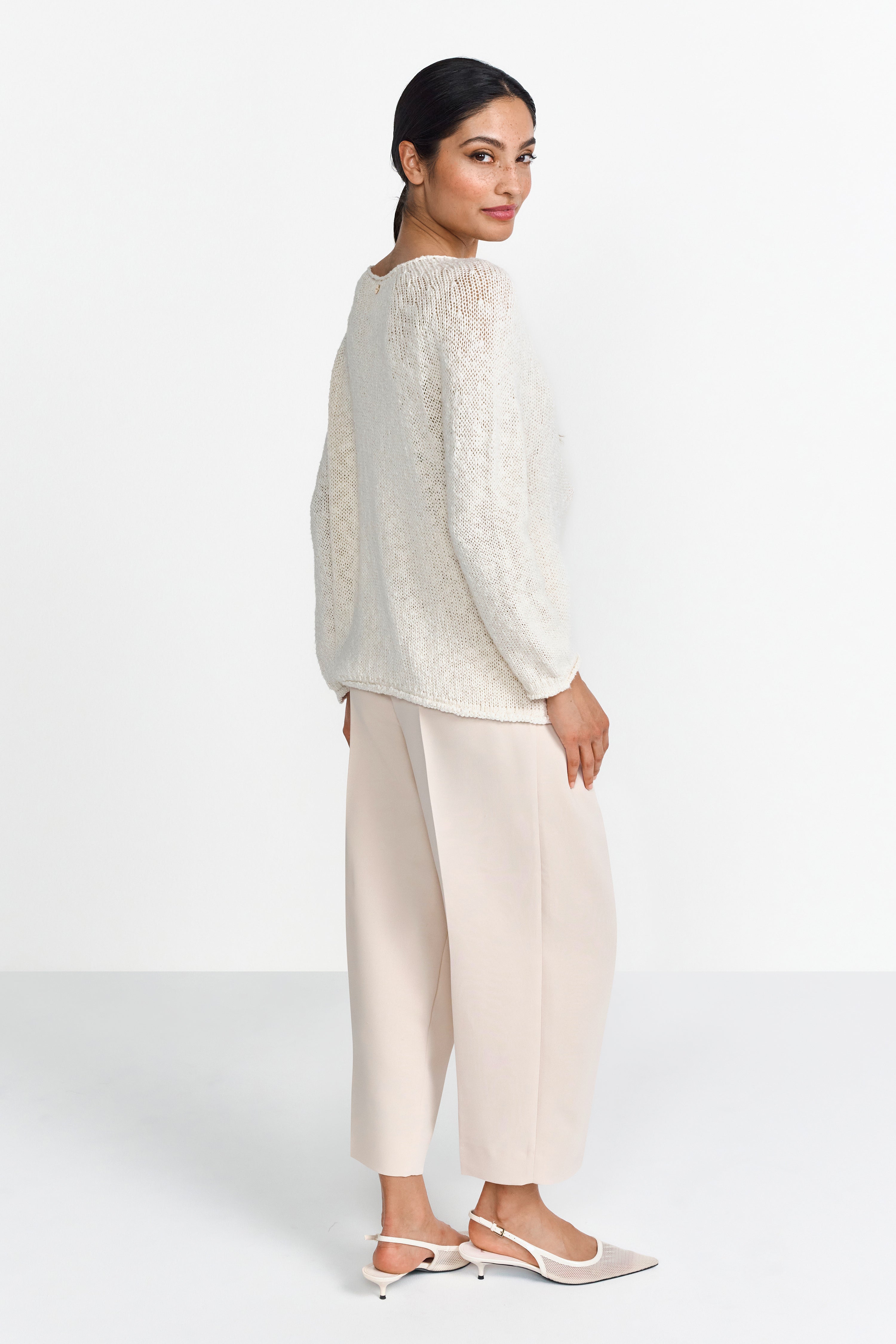 Strickpullover mit Rundhalsausschnitt