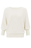 Jacquard-Pullover mit U-Boot-Ausschnitt