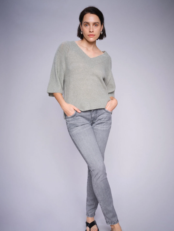 Strickpullover kurzarm