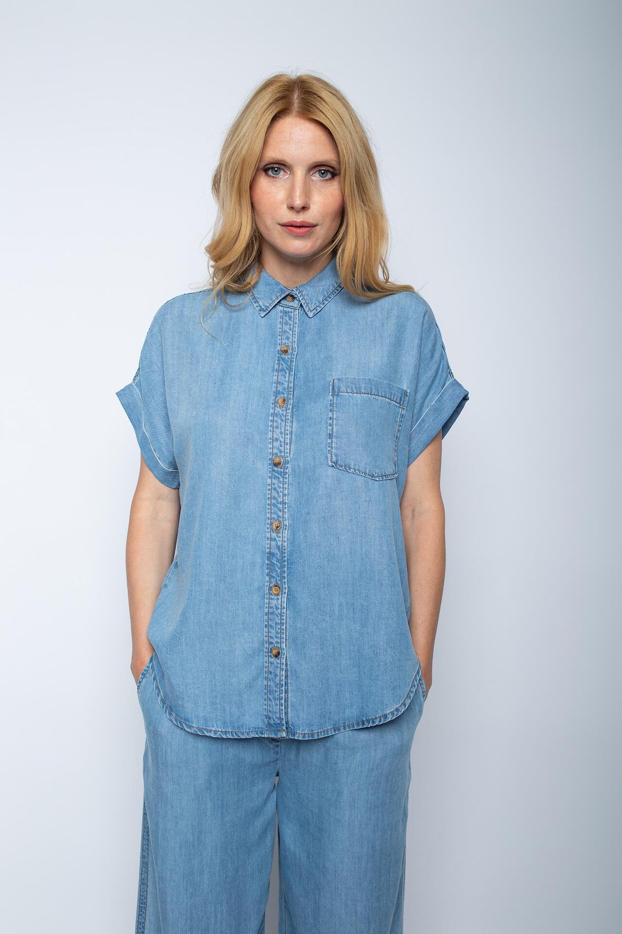 Jeanshemd aus Tencel