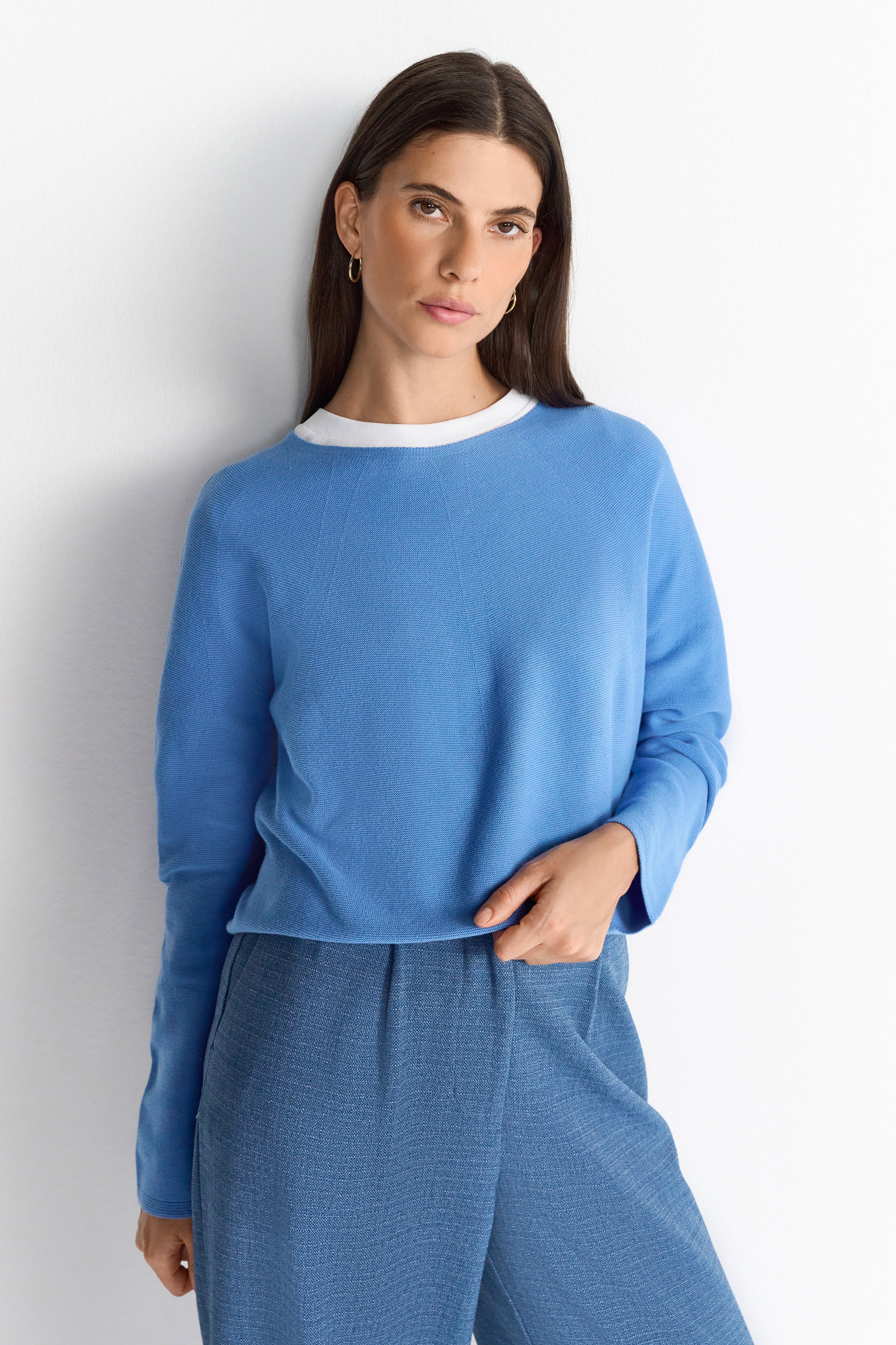 Feinstrickpullover mit Crewneck