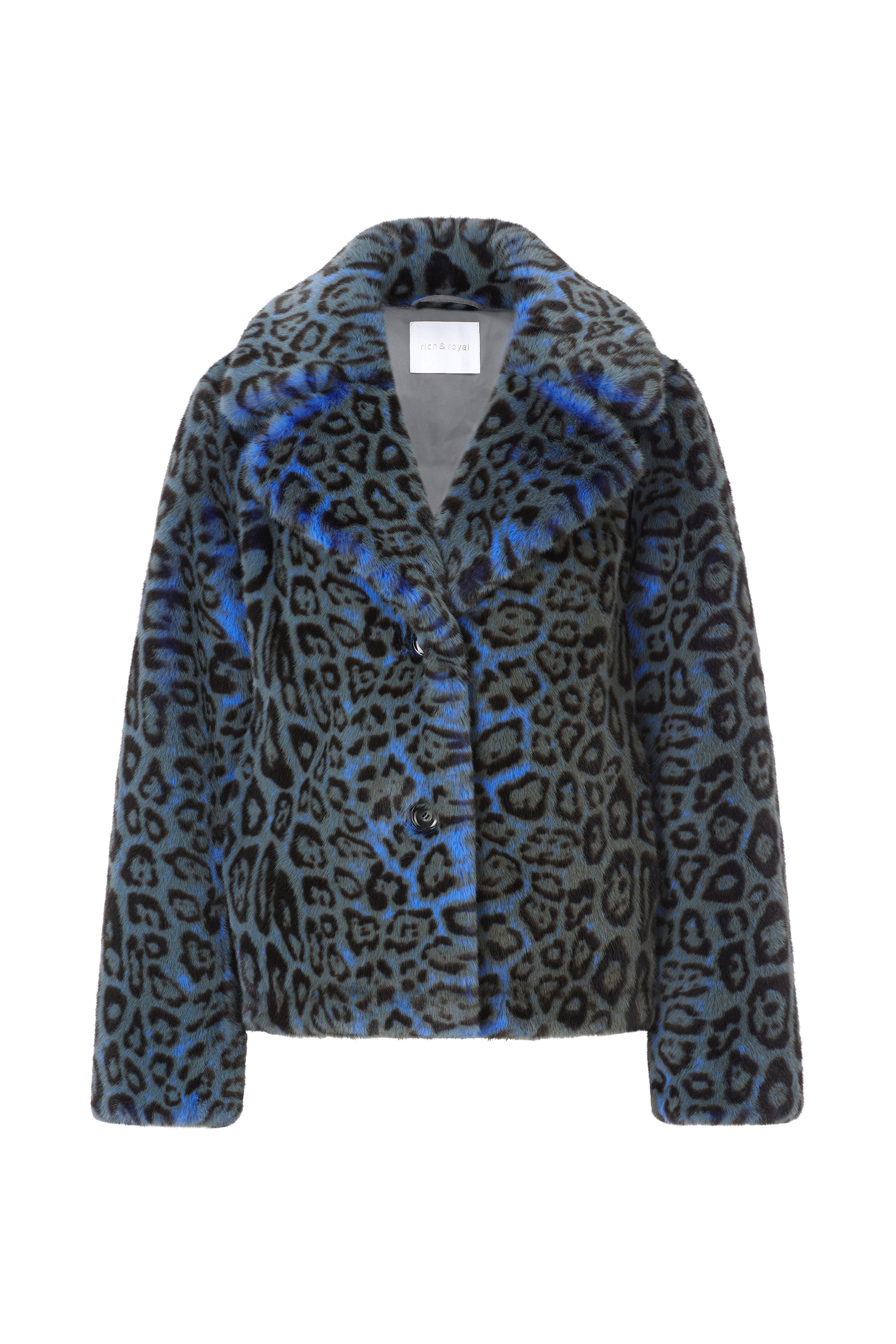 Jacke aus weichem Kunstpelz im Leo-Design