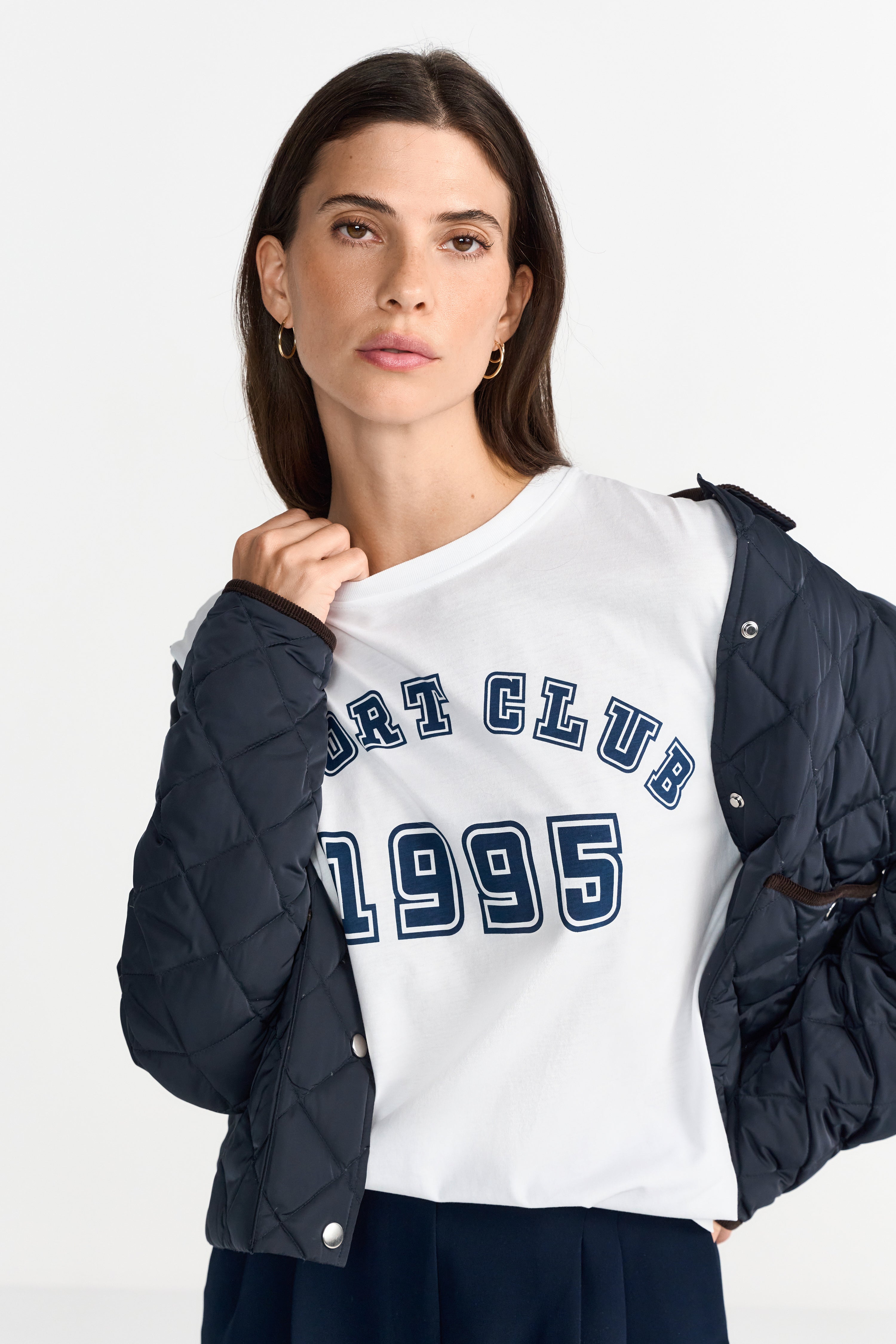 Langarmshirt mit  "Sport Club" Print