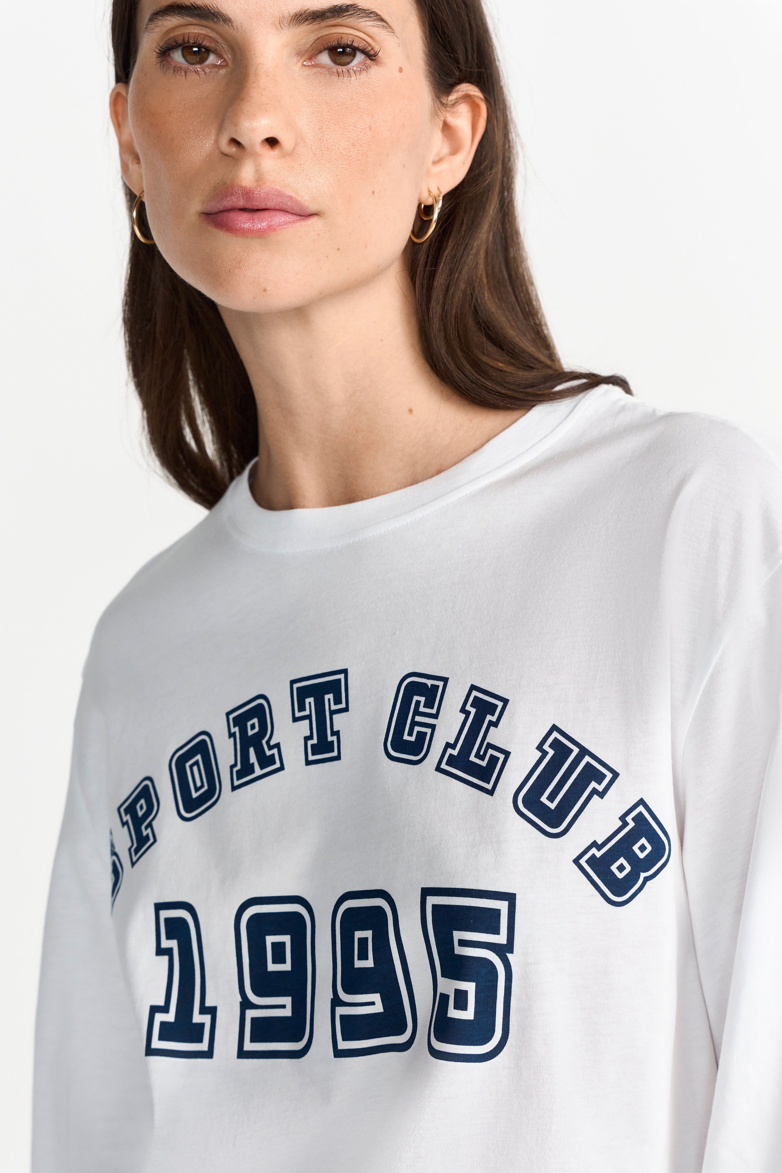 Langarmshirt mit  "Sport Club" Print