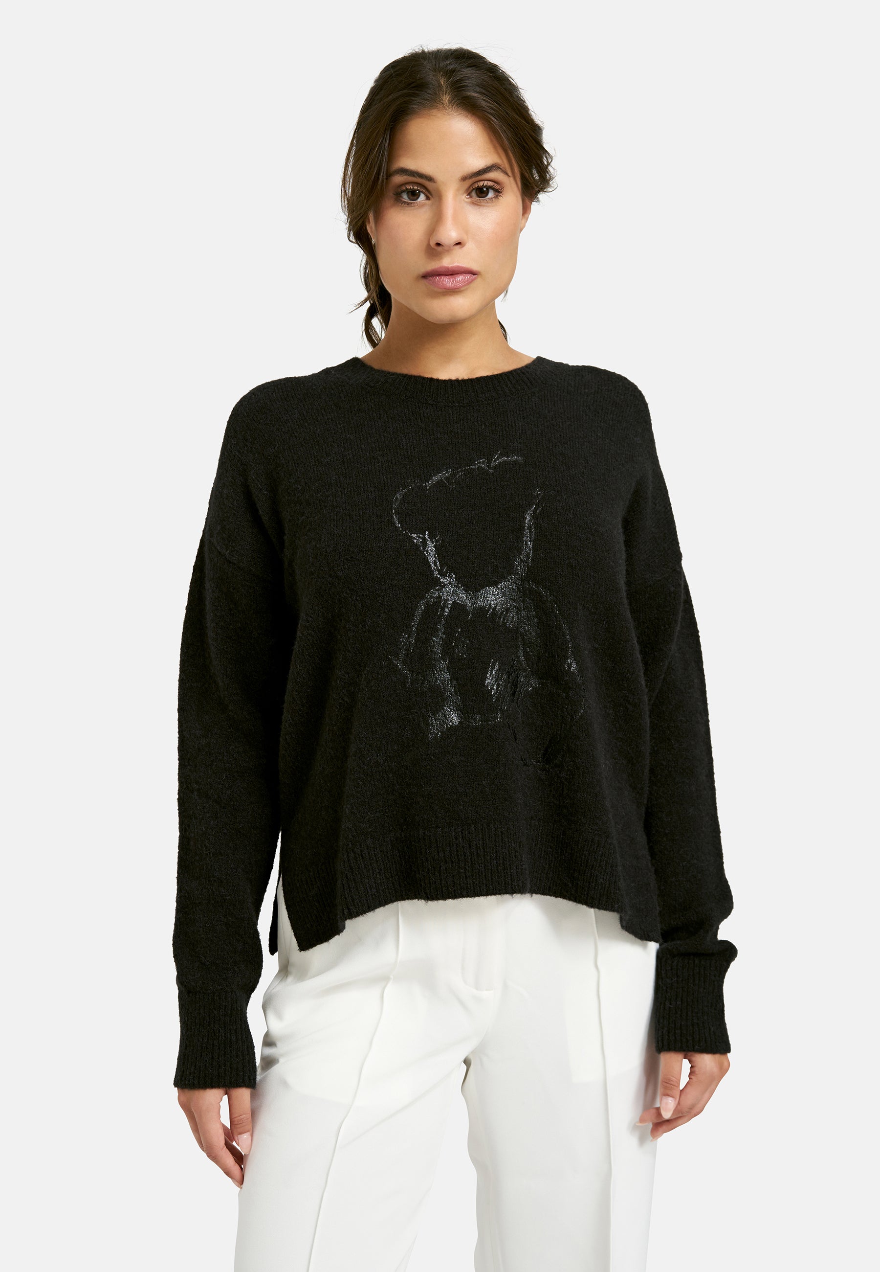 Oversize Pullover mit Bären Druck