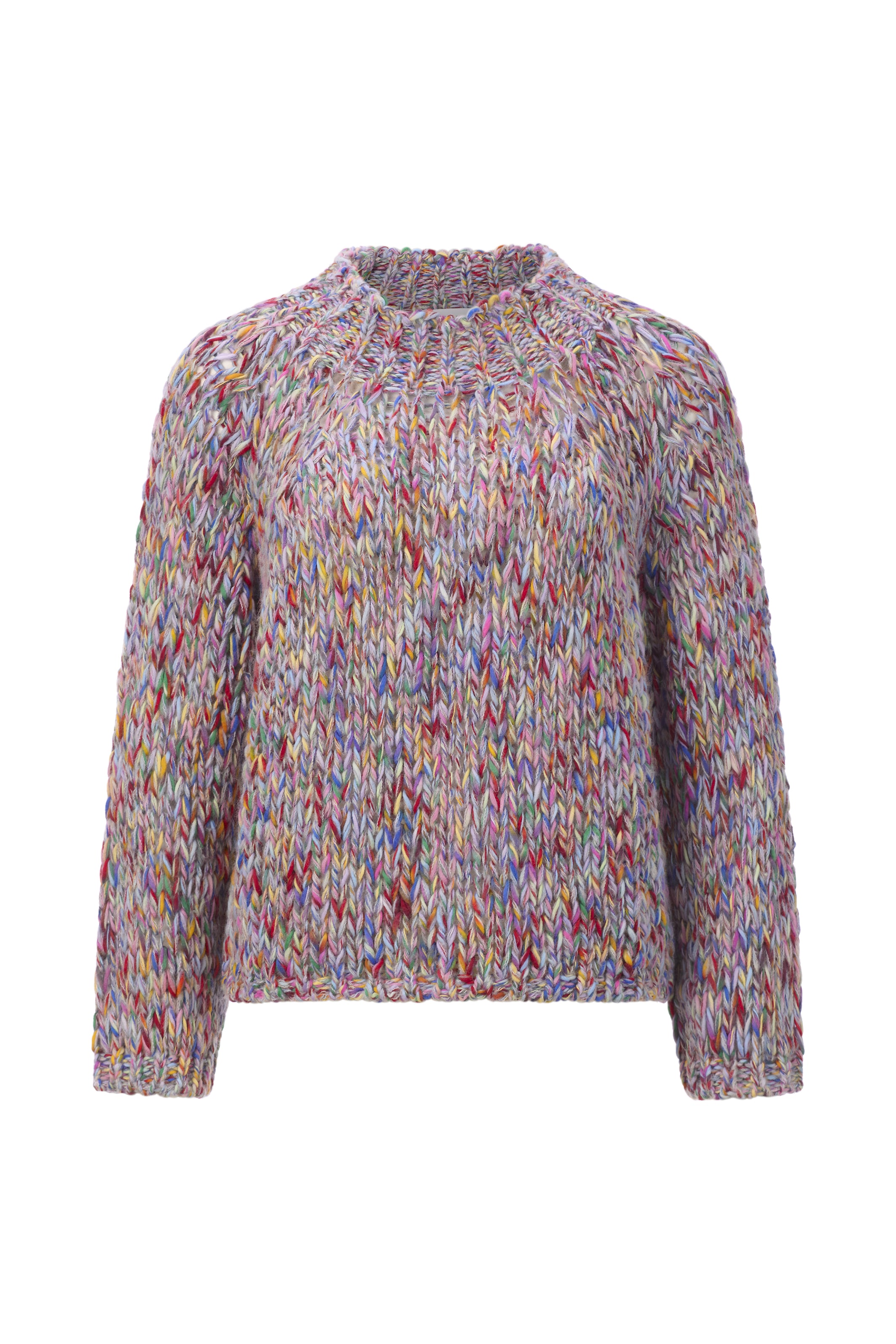 Bunter Grobstrickpullover