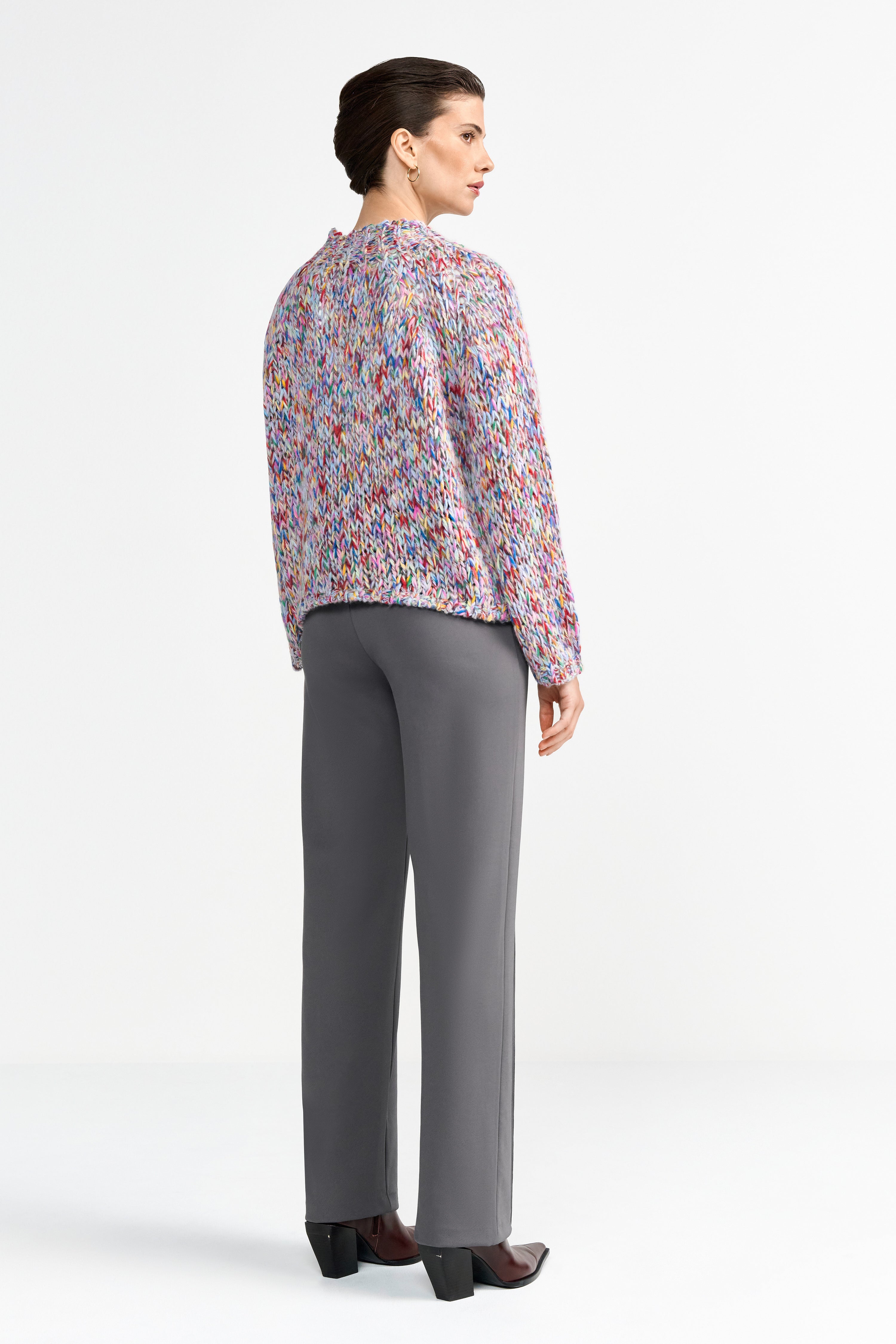 Bunter Grobstrickpullover
