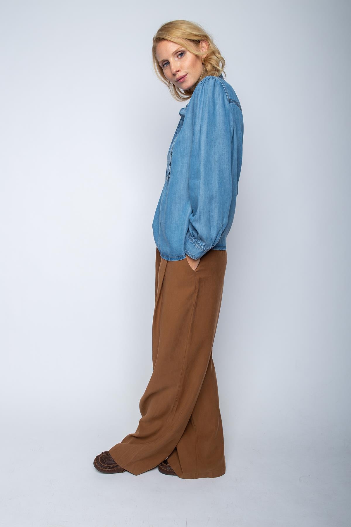 Trendige Schluppen-Shirtbluse
