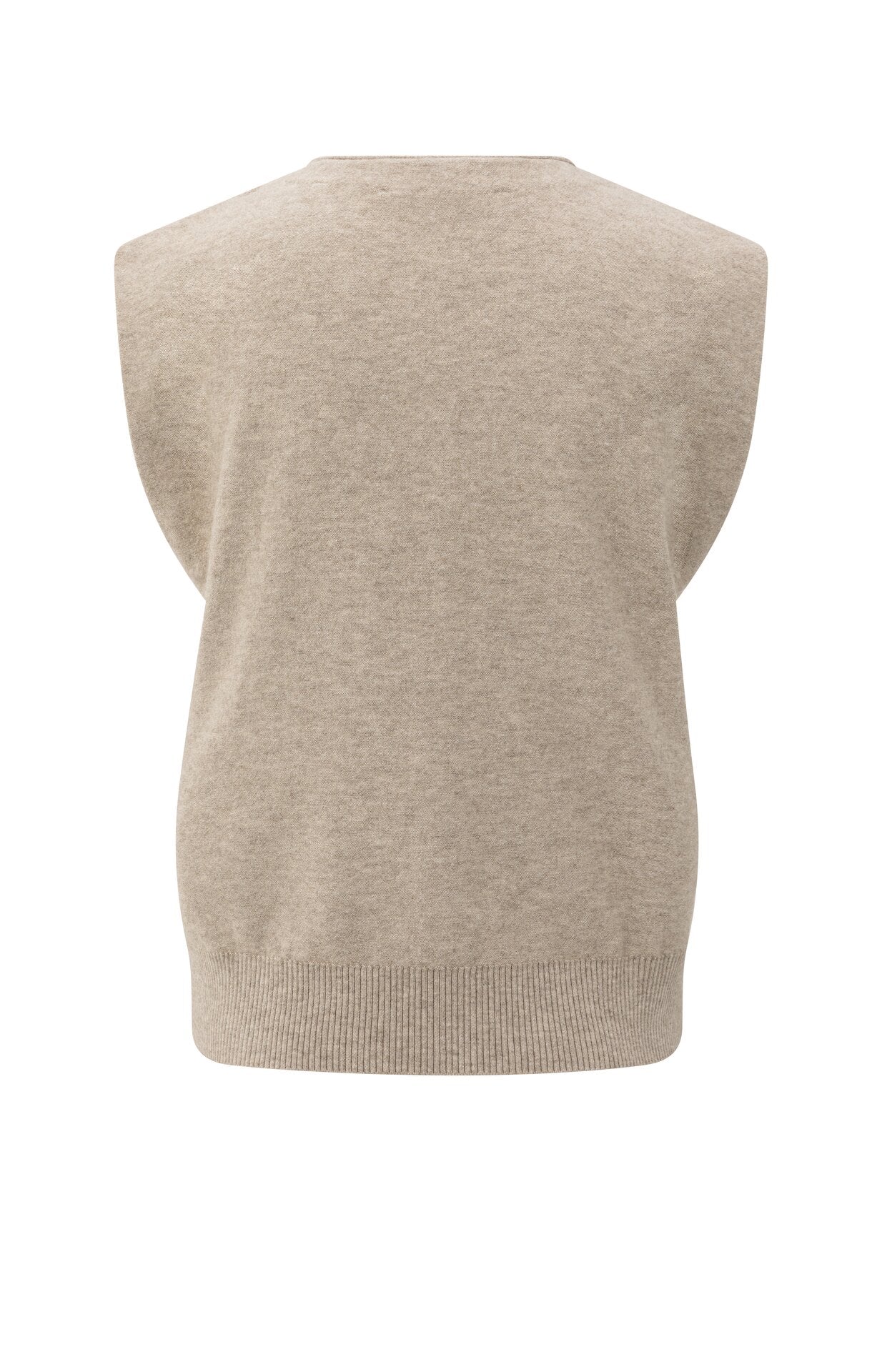 Strickweste mit asymmetrischem Knopfverschluss