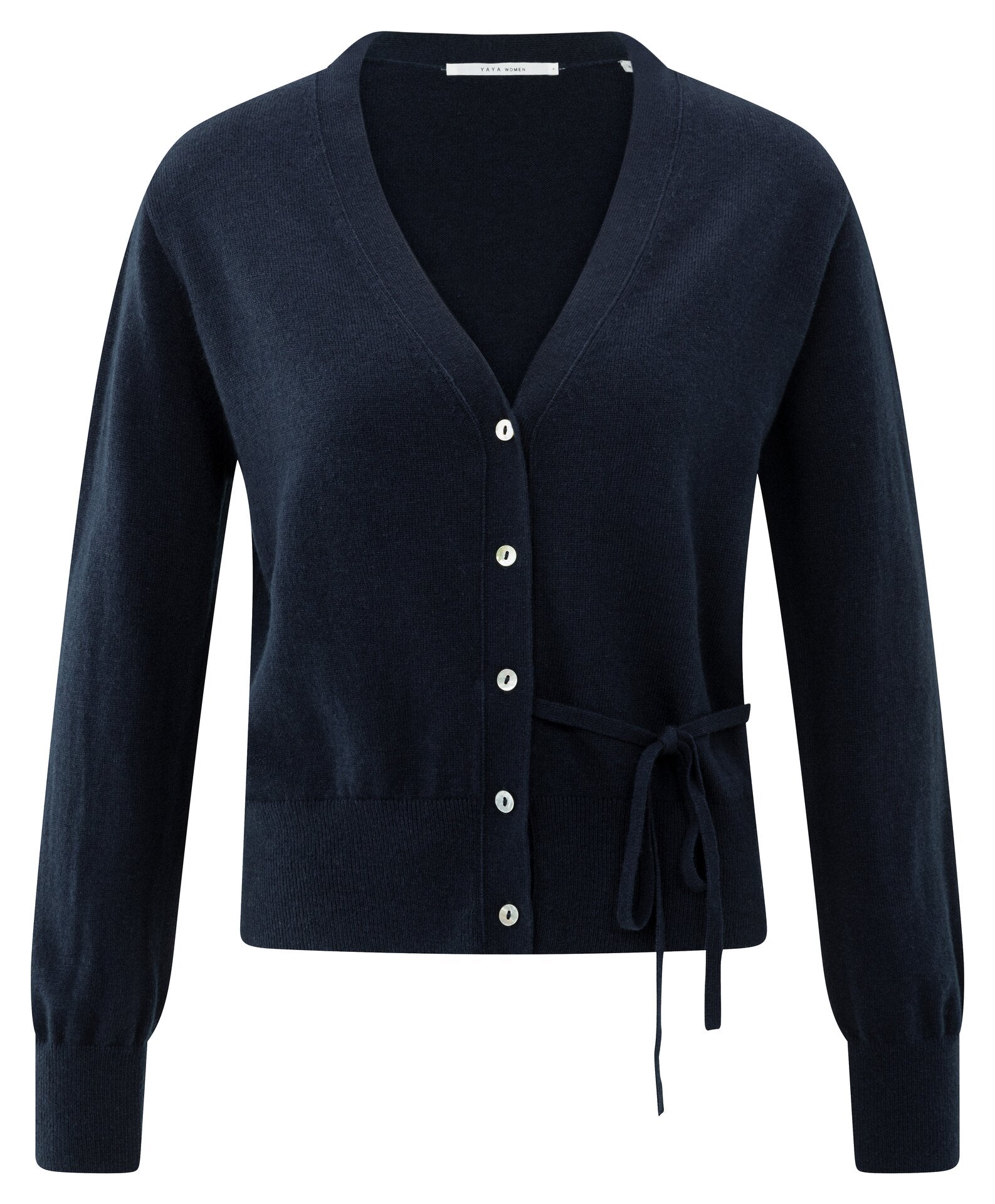 Cardigan mit V-Ausschnitt und Bindeverschluss