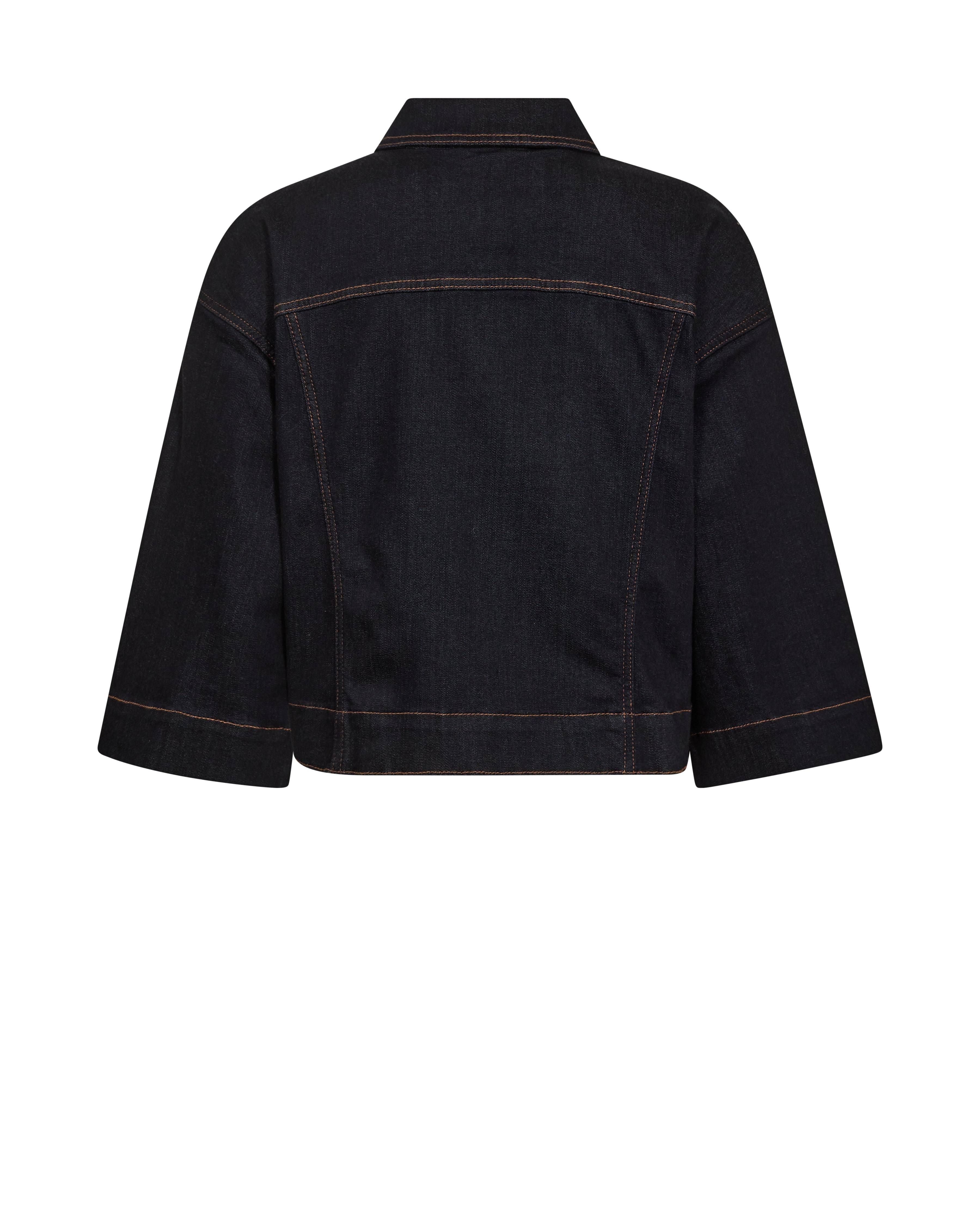Oversize-Jeansjacke mit Kontrastnähten