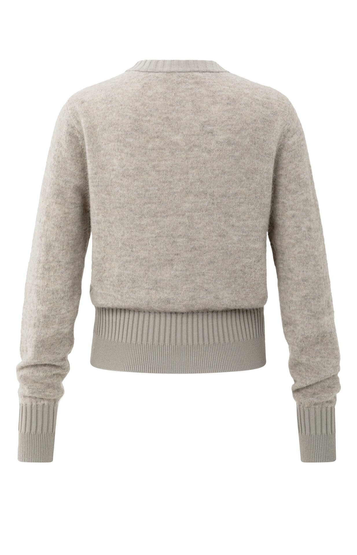 Langärmeliger Cardigan mit doppelten Rippdetails