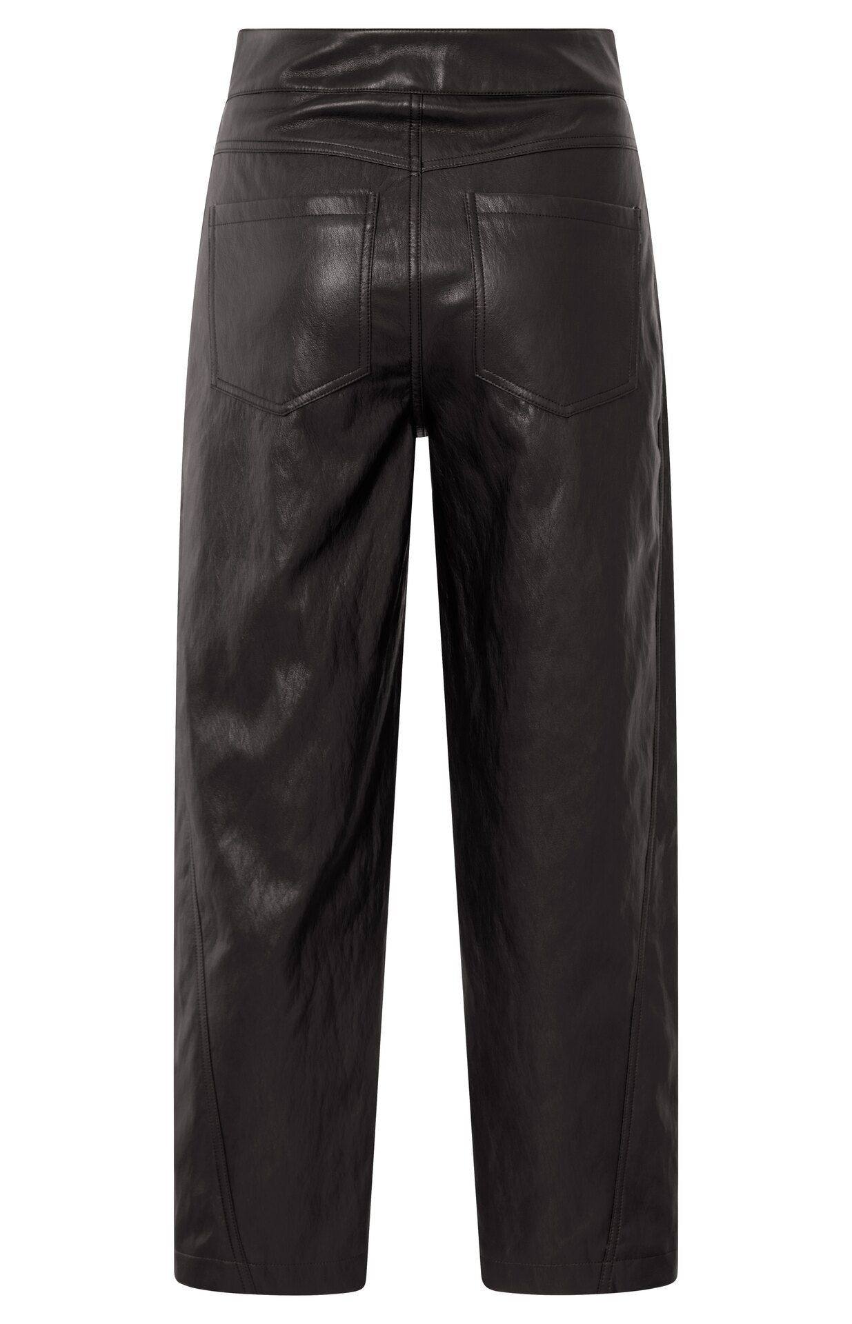 Hose aus Lederimitat mit Nahtdetails